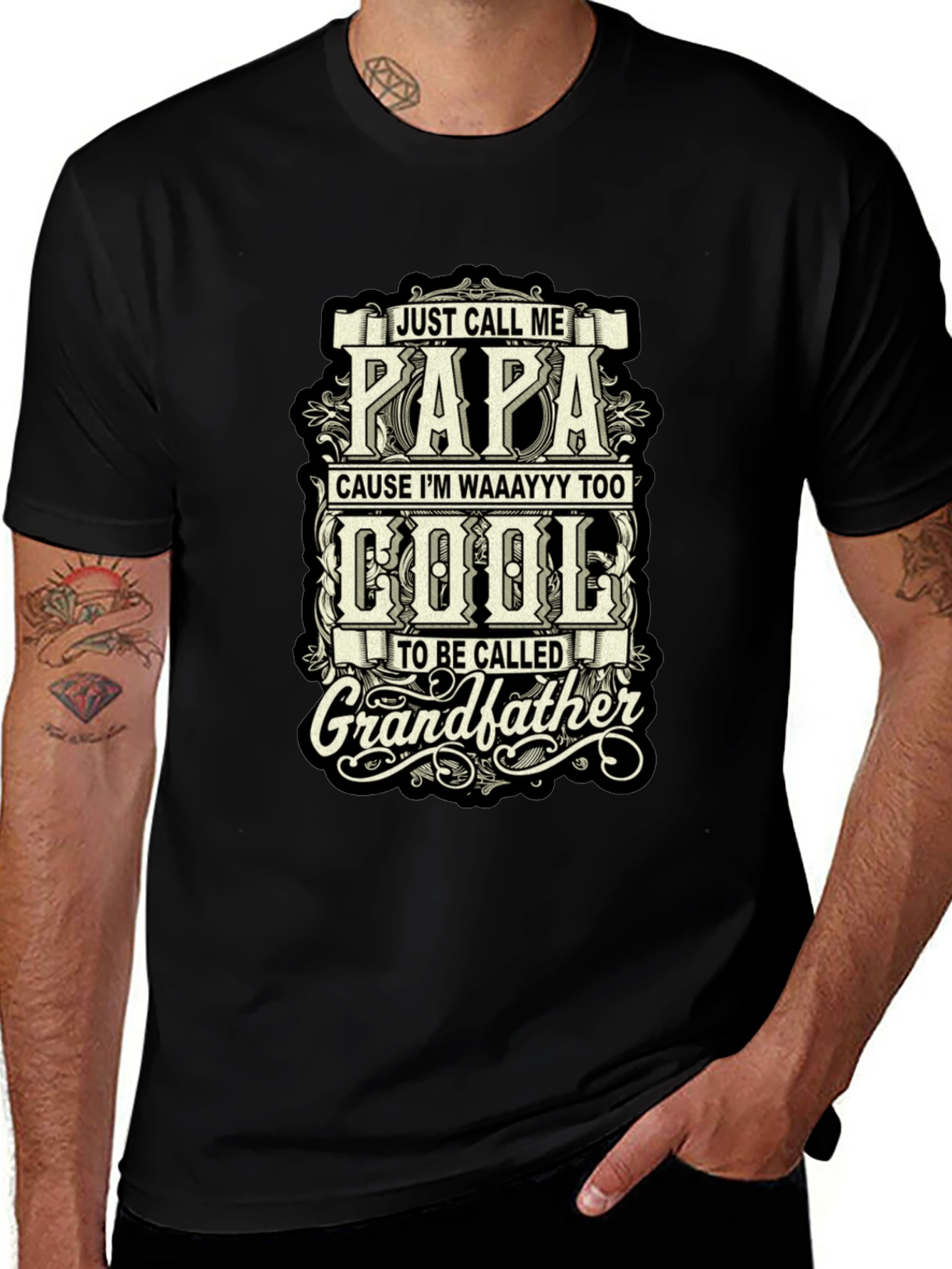 Variant 17 of Cool Papa Graphic Tee - Grandfather Humor