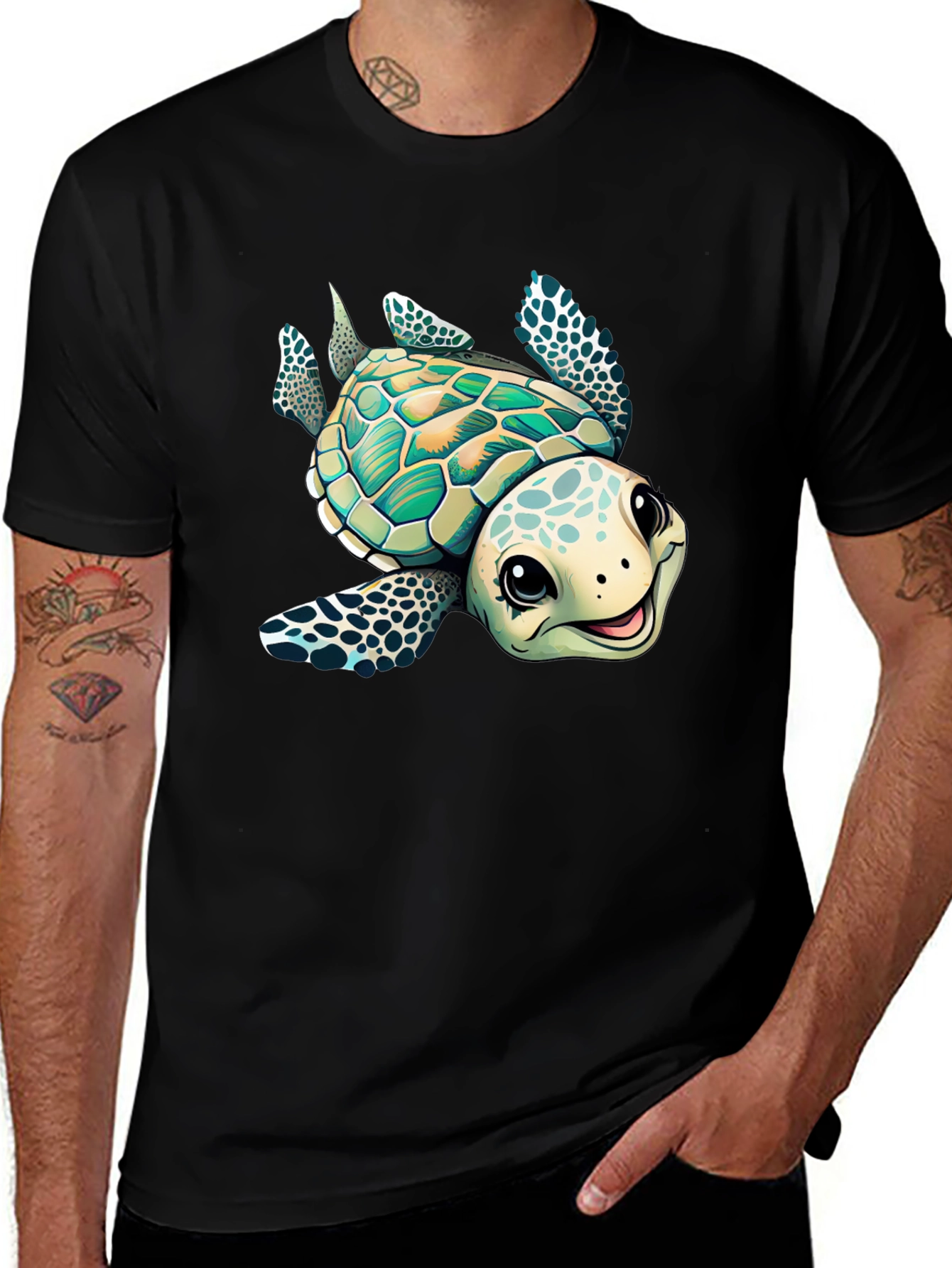 Variant 23 of Cartoon Turtle Graphic T-Shirt