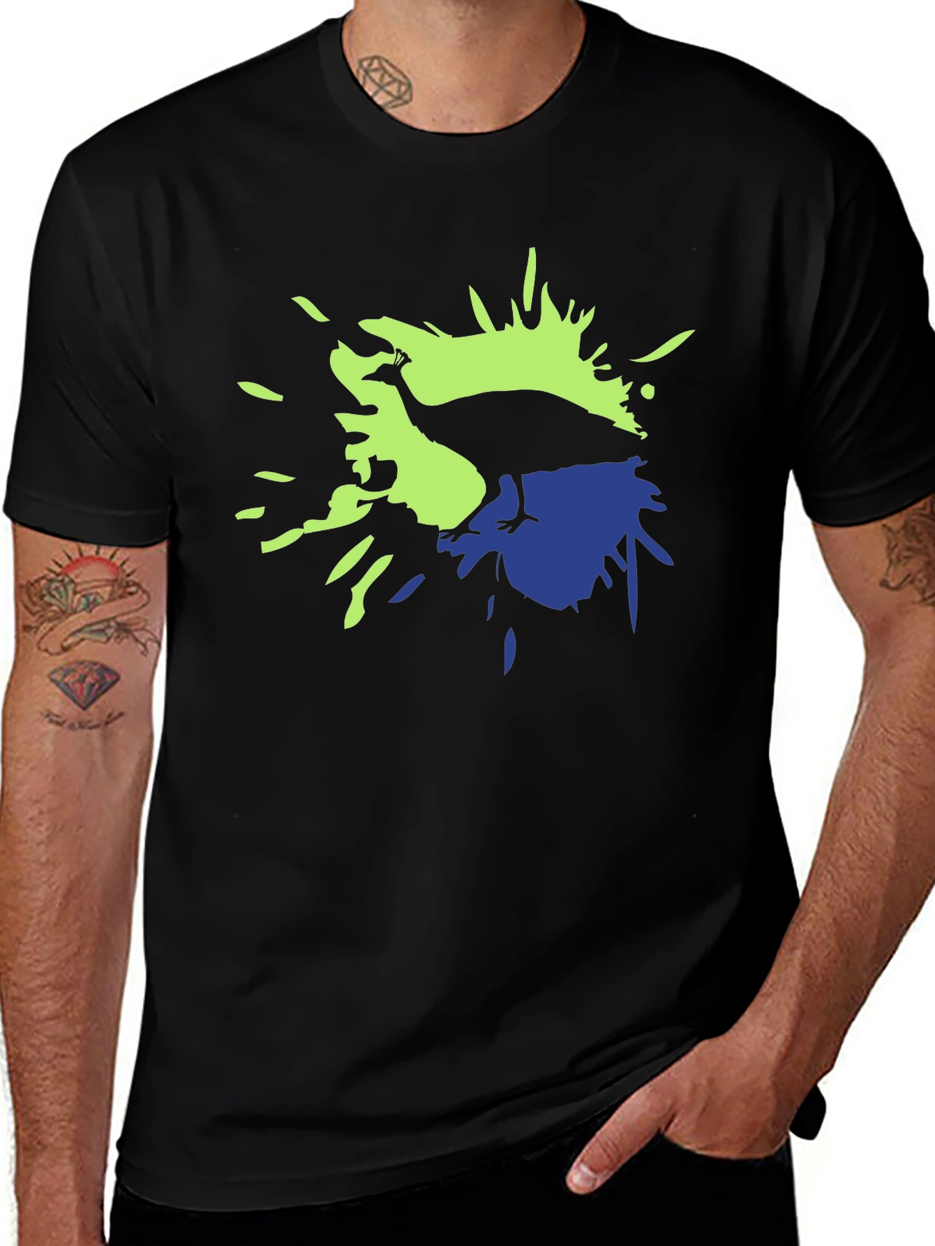 Variant 2 of Stylish Bird Splatter Graphic Tee