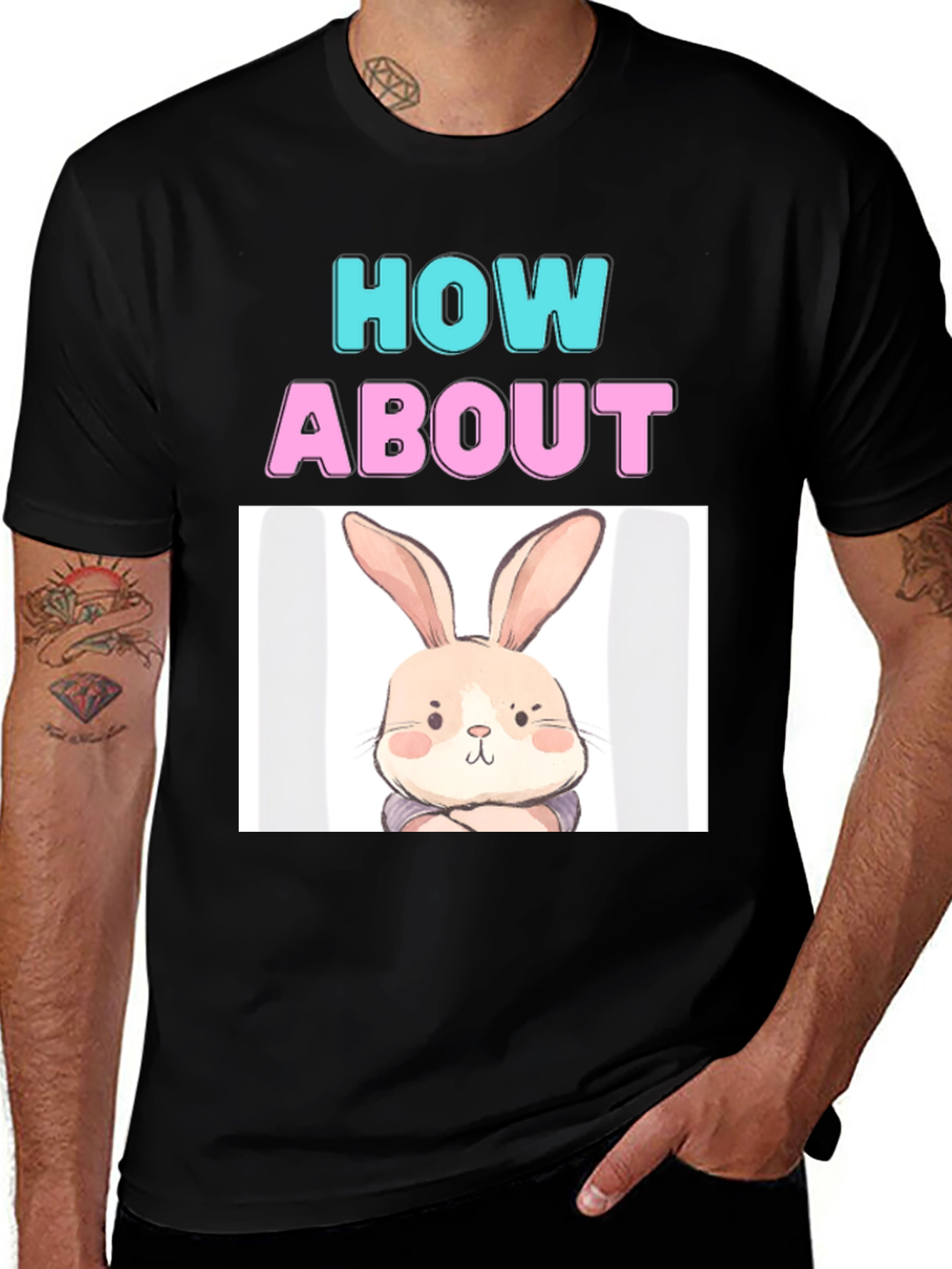 Variant 6 of How About Bunny T-Shirt - Cute & Comfy