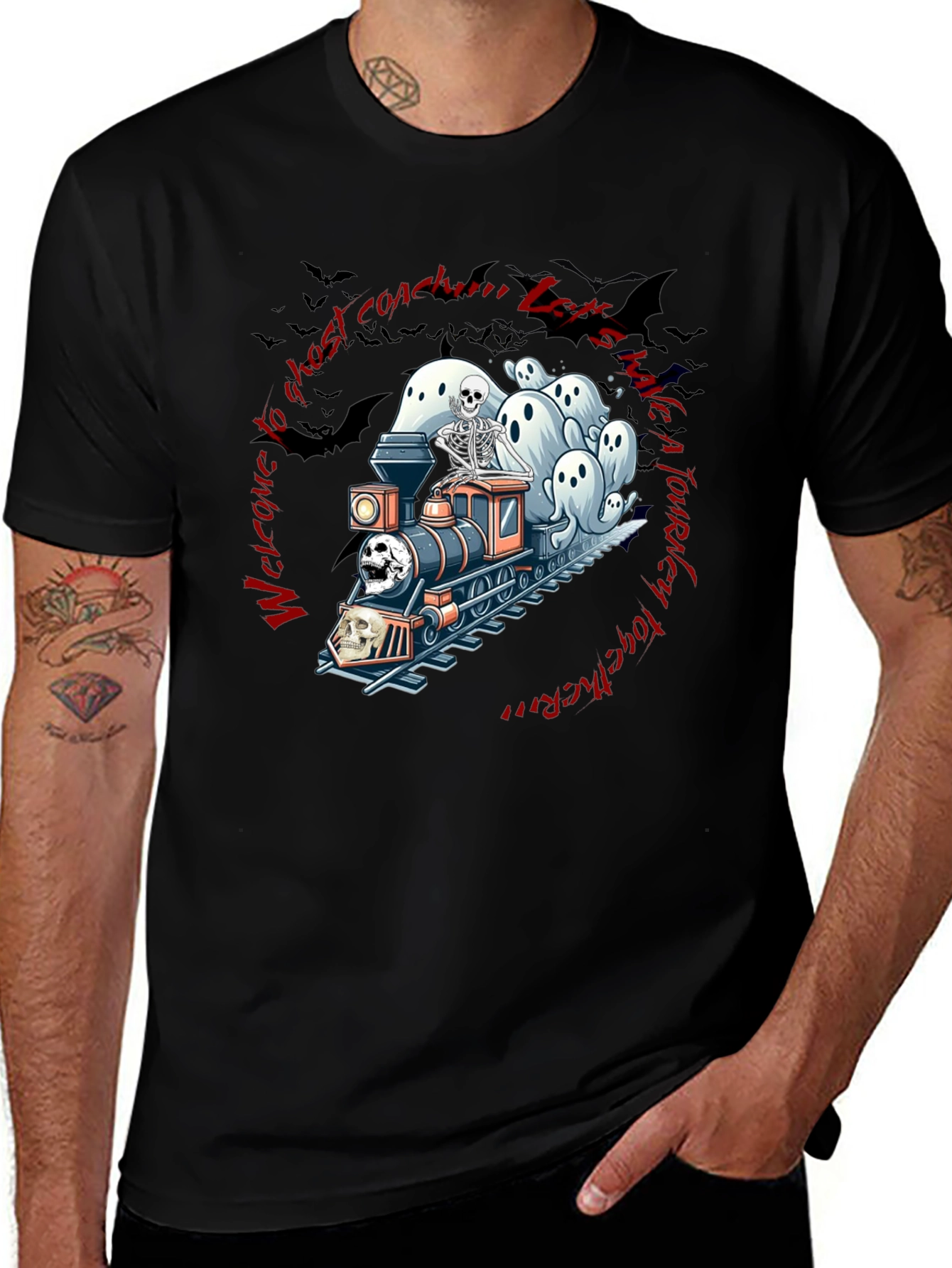 Ghost Train Halloween T-Shirt