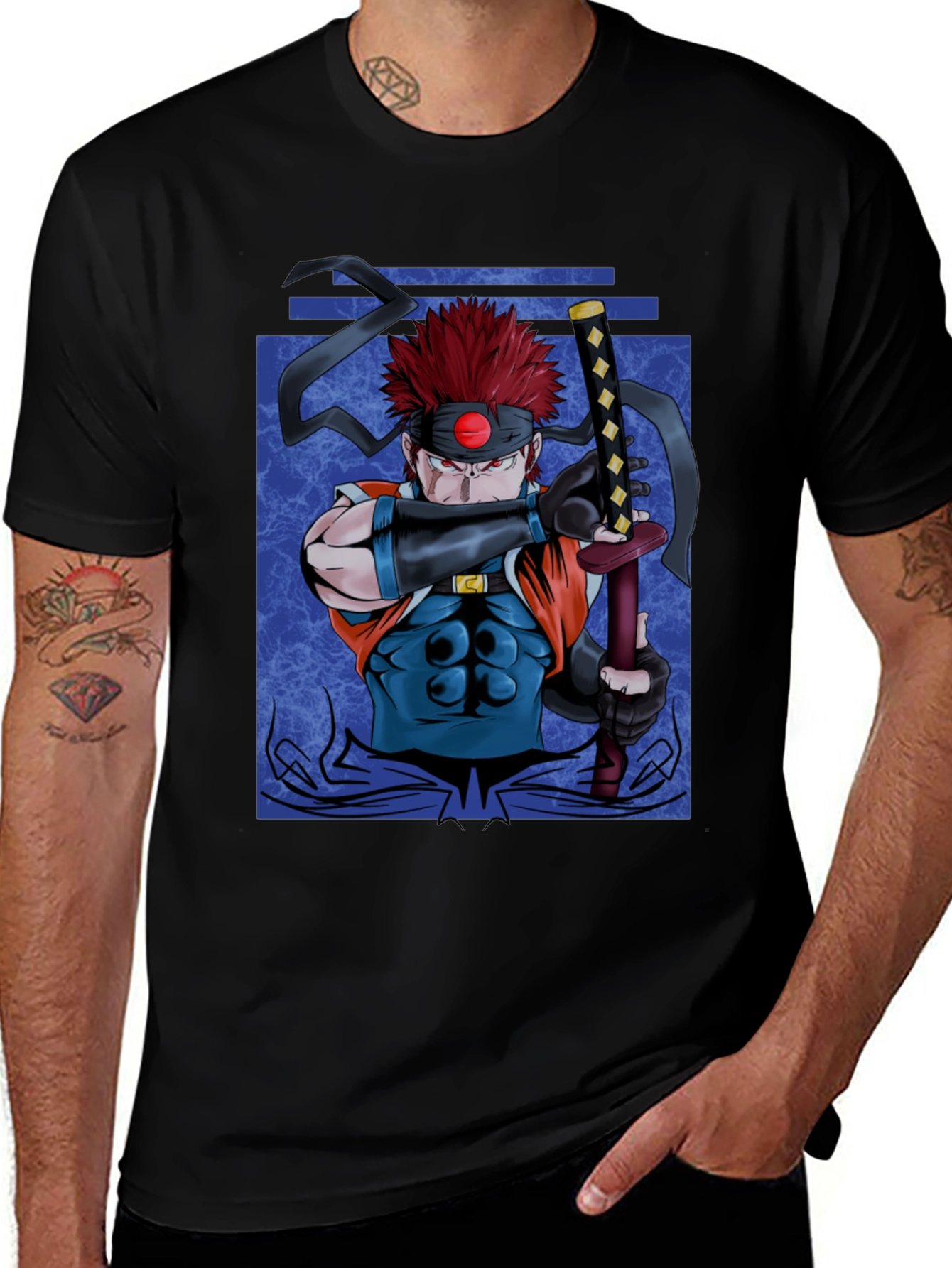 Black Samurai Warrior Graphic Black T-Shirt main image