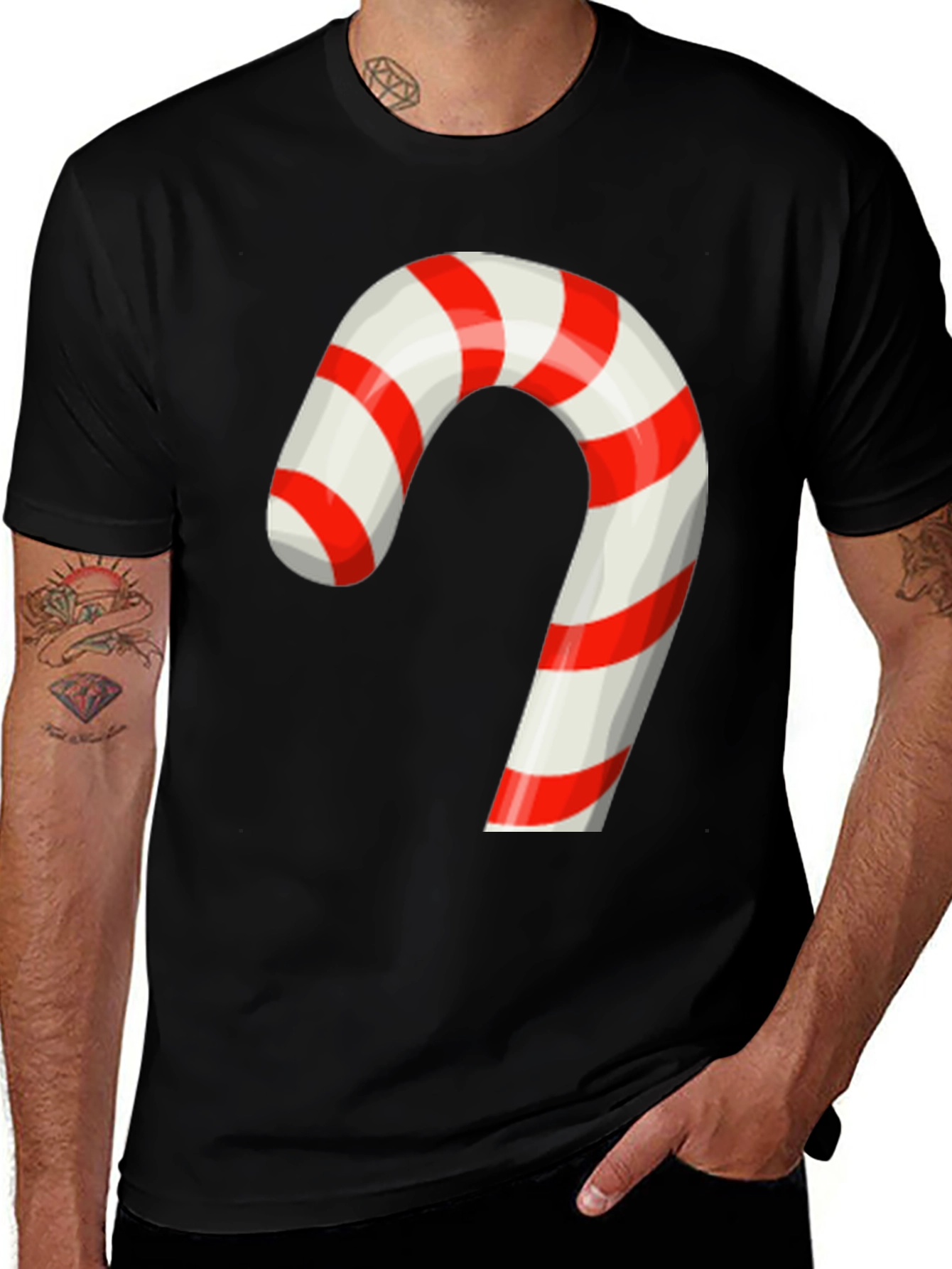 Variant 23 of Candy Cane T-Shirt - Festive Holiday Apparel