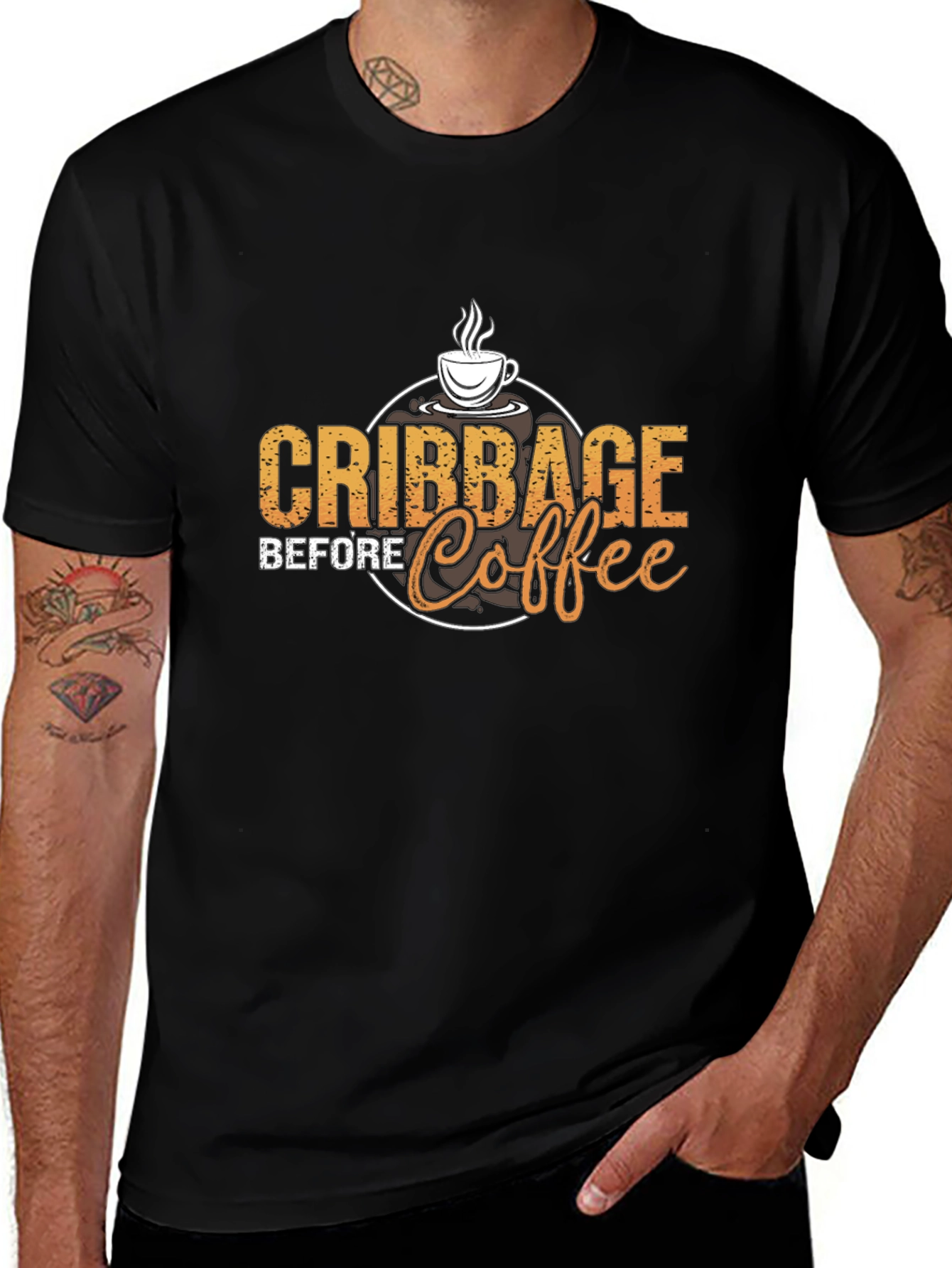 Variant 10 of Cribbage Before Coffee Graphic Tee