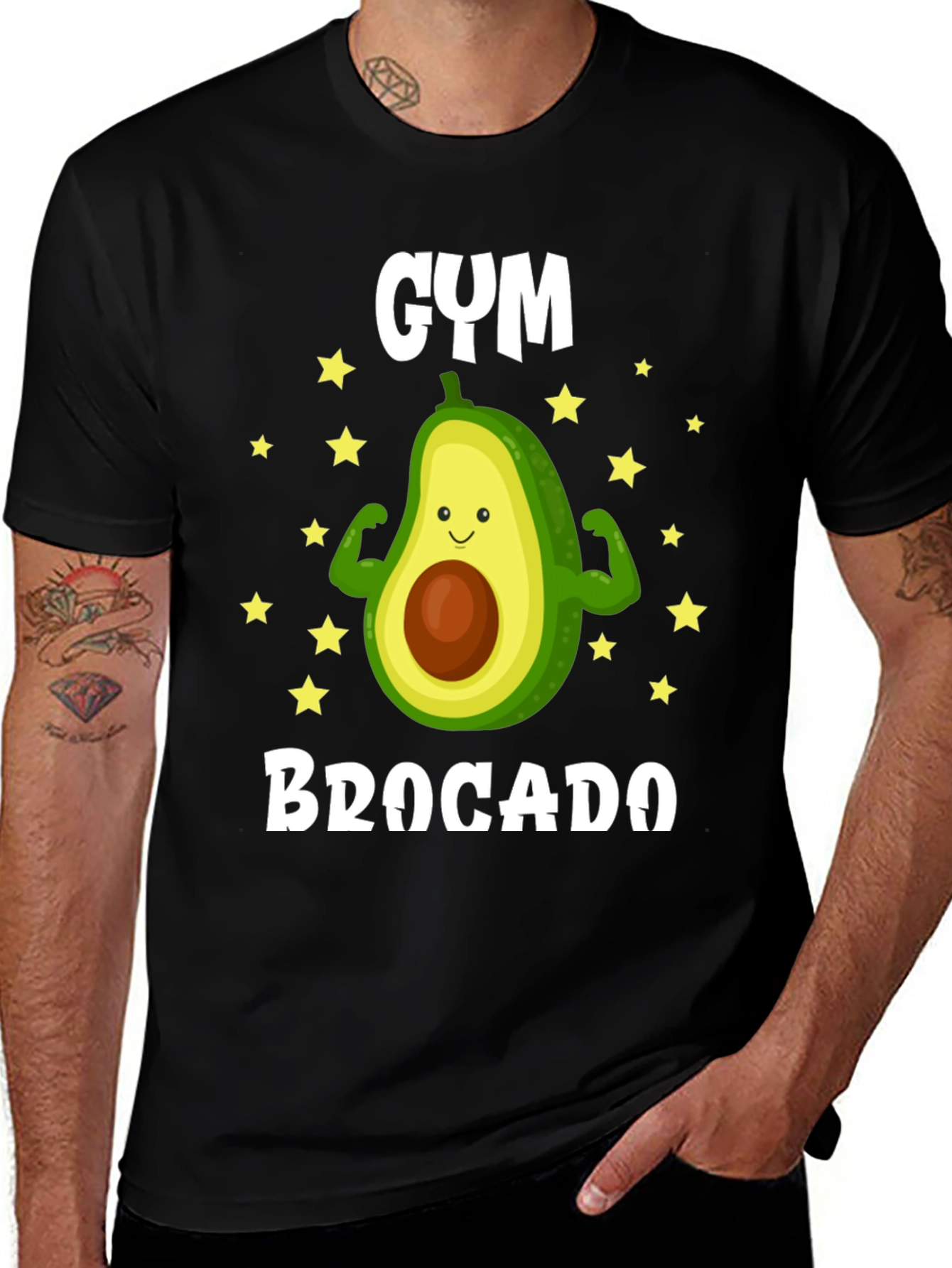 Variant 3 of Gym Brocado Avocado Funny Workout T-Shirt