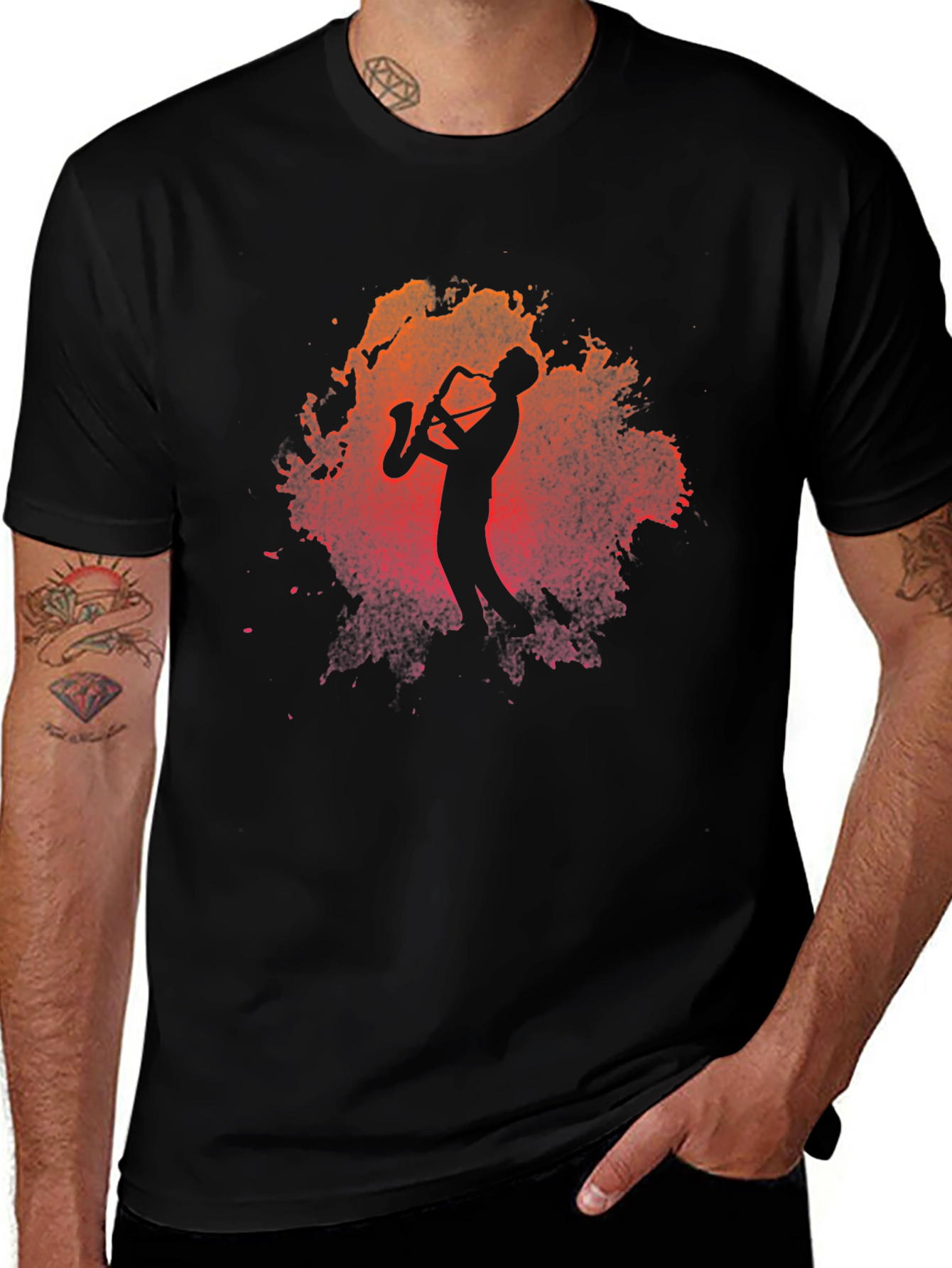 Variant 24 of Saxophone Player Graphic Tee - Music Lover's T-Shirt