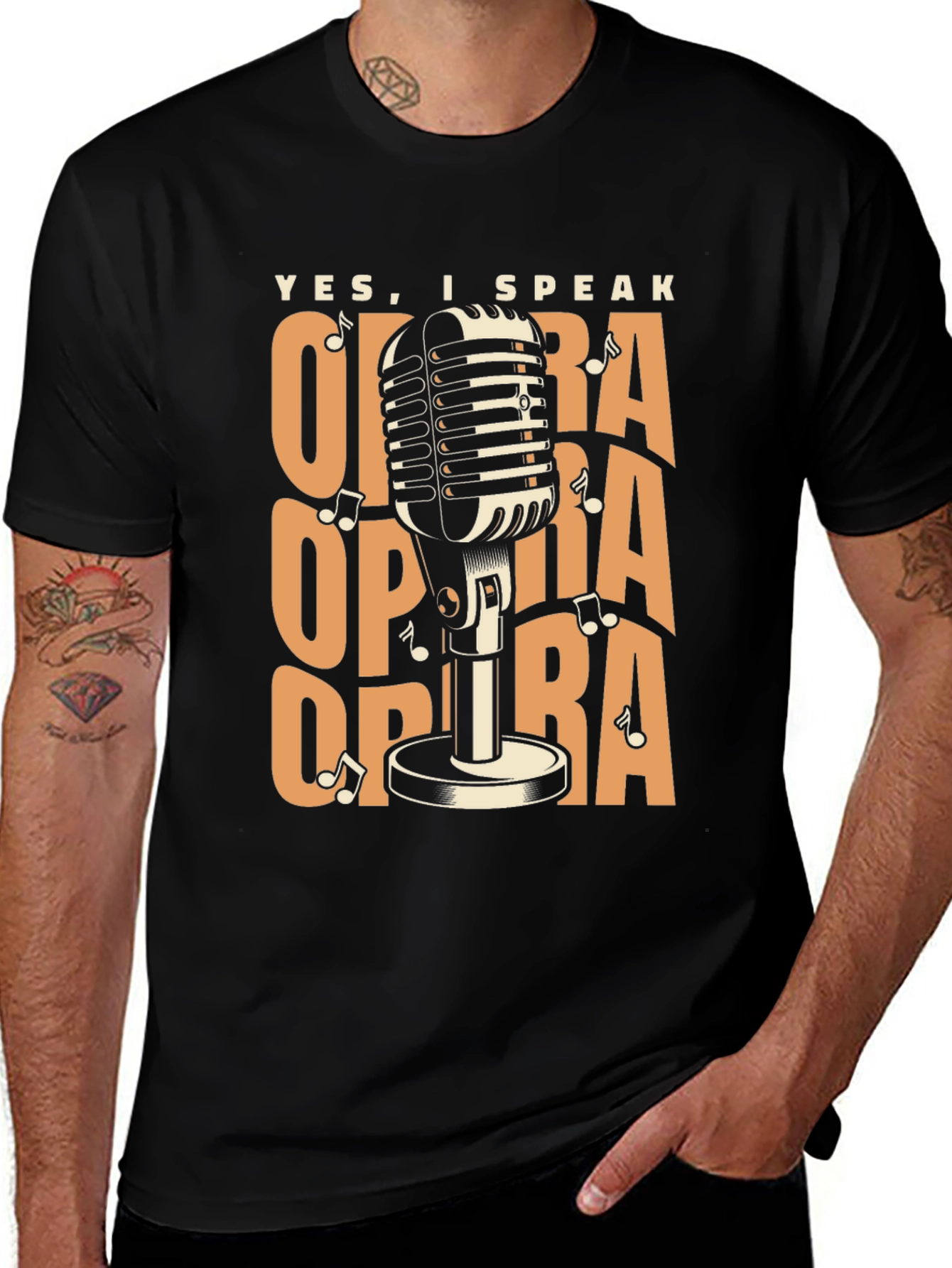 Variant 17 of Yes, I Speak Opera - Music Lover T-Shirt