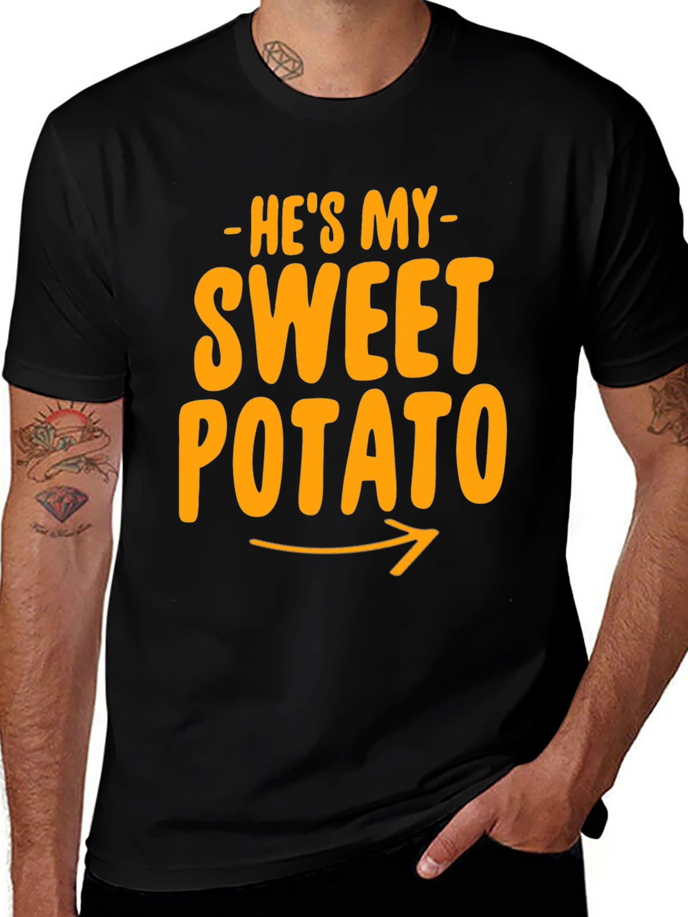 He's My Sweet Potato Funny Matching Couple T-Shirt