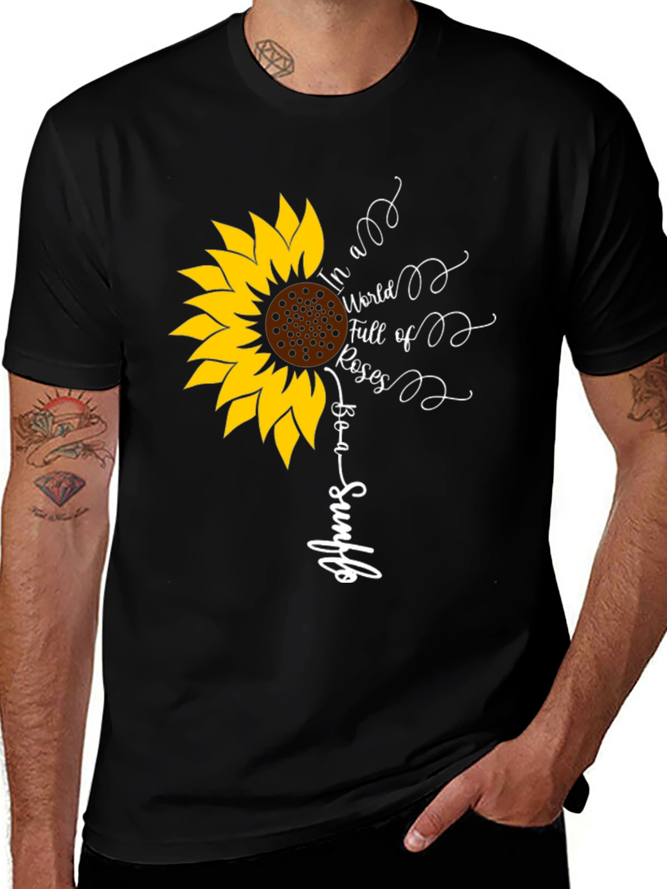 Variant 7 of Sunflower Graphic Tee - Be a Sunflower