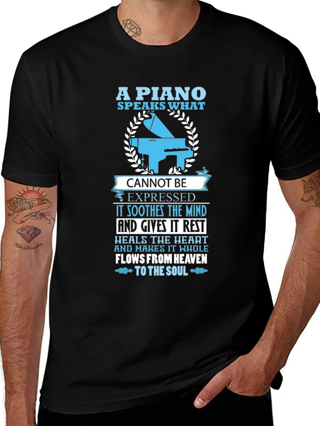 Variant 27 of Piano Speaks T-Shirt - Music Lover Tee