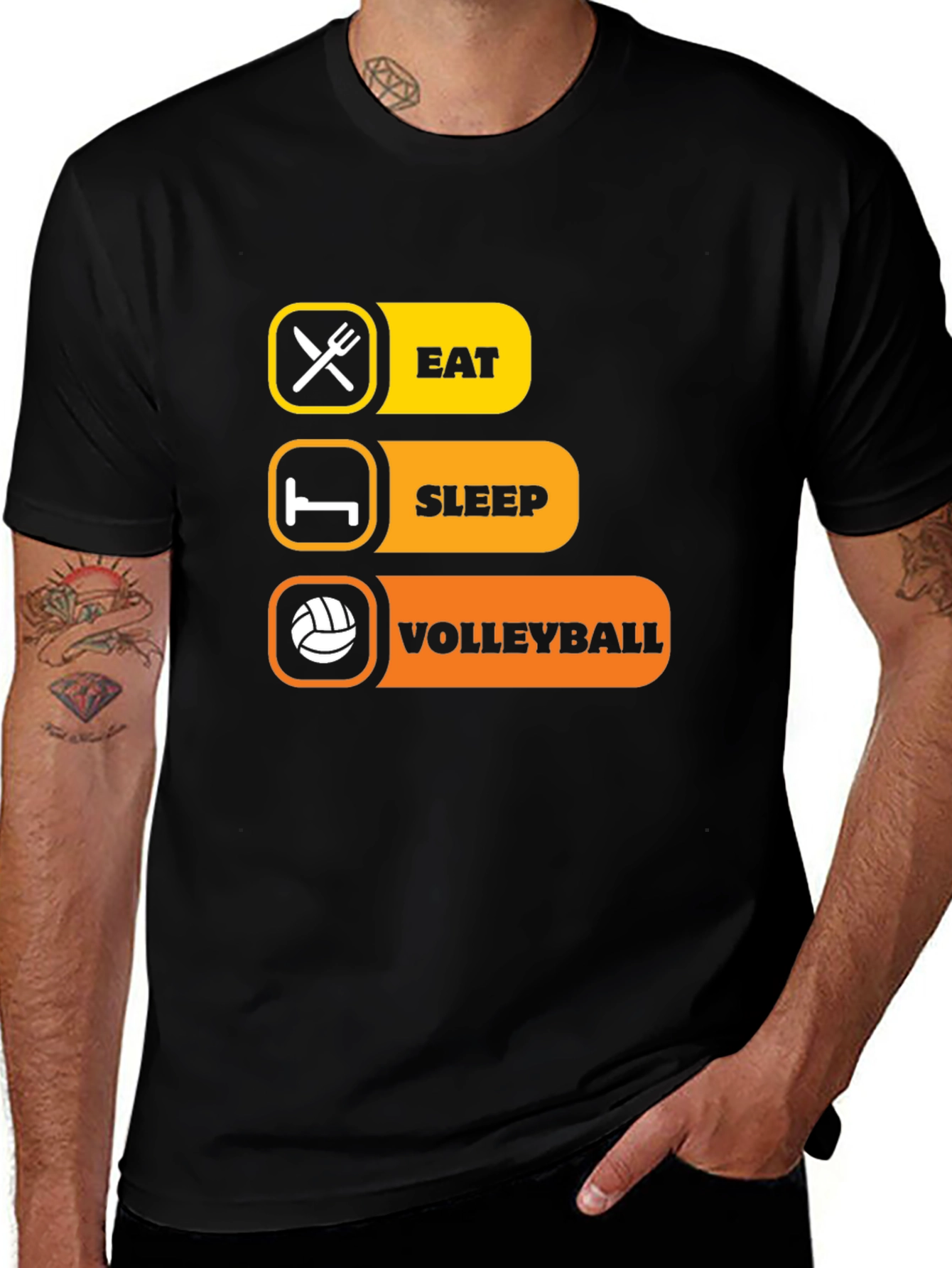 Variant 14 of Eat Sleep Volleyball T-Shirt | Sport Tee