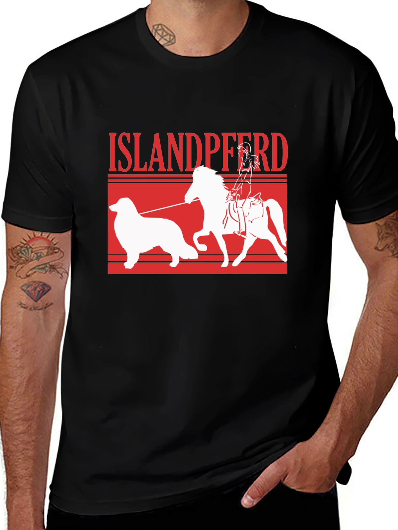 Variant 2 of Icelandic Horse Dog T-Shirt