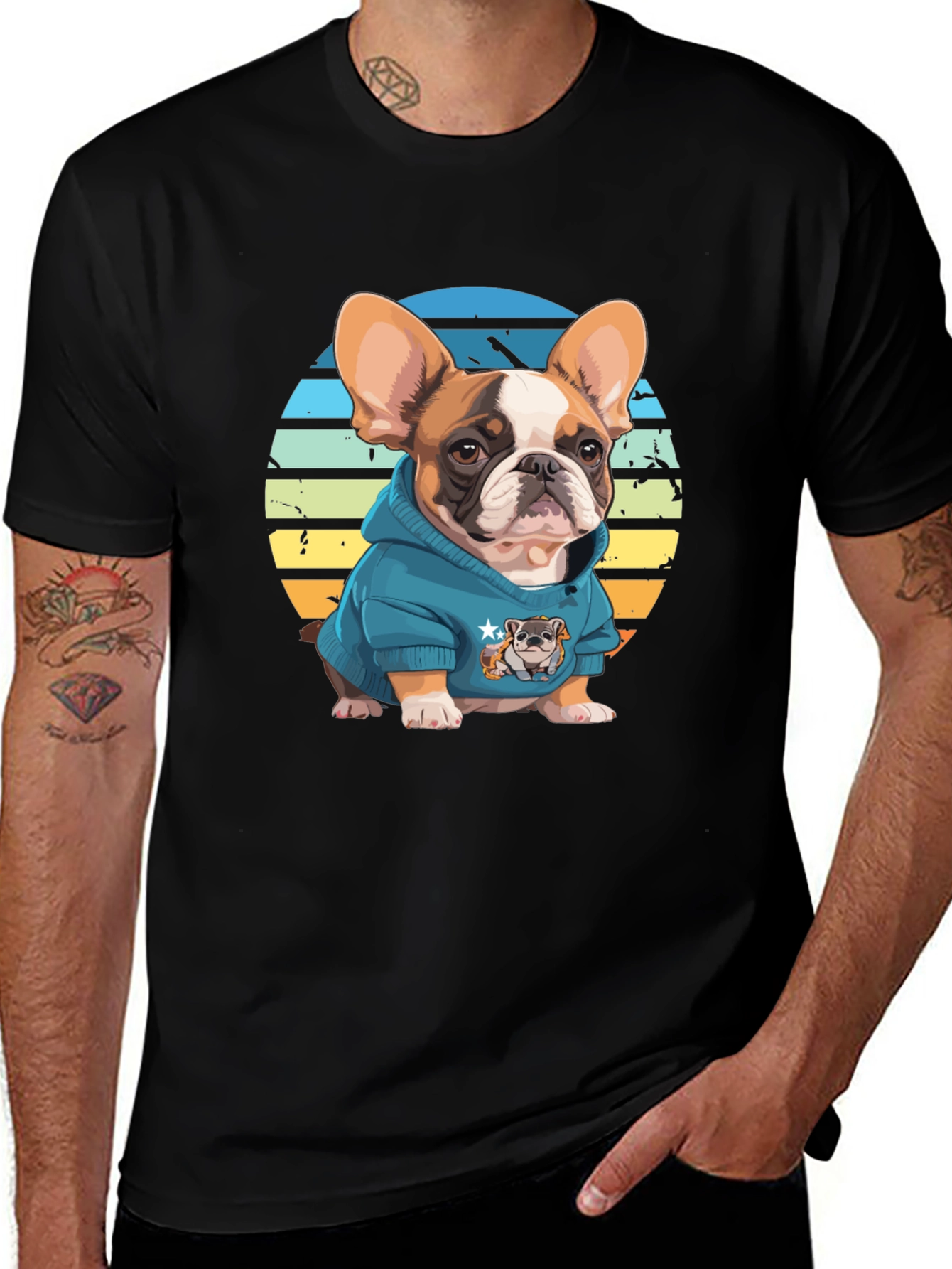 Variant 23 of Cool Bulldog T-Shirt - Trendy Graphic Tee