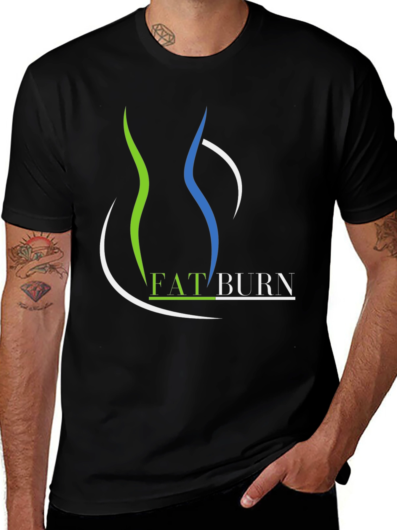 Variant 4 of Fat Burn Graphic Tee - Stylish Fitness Shirt