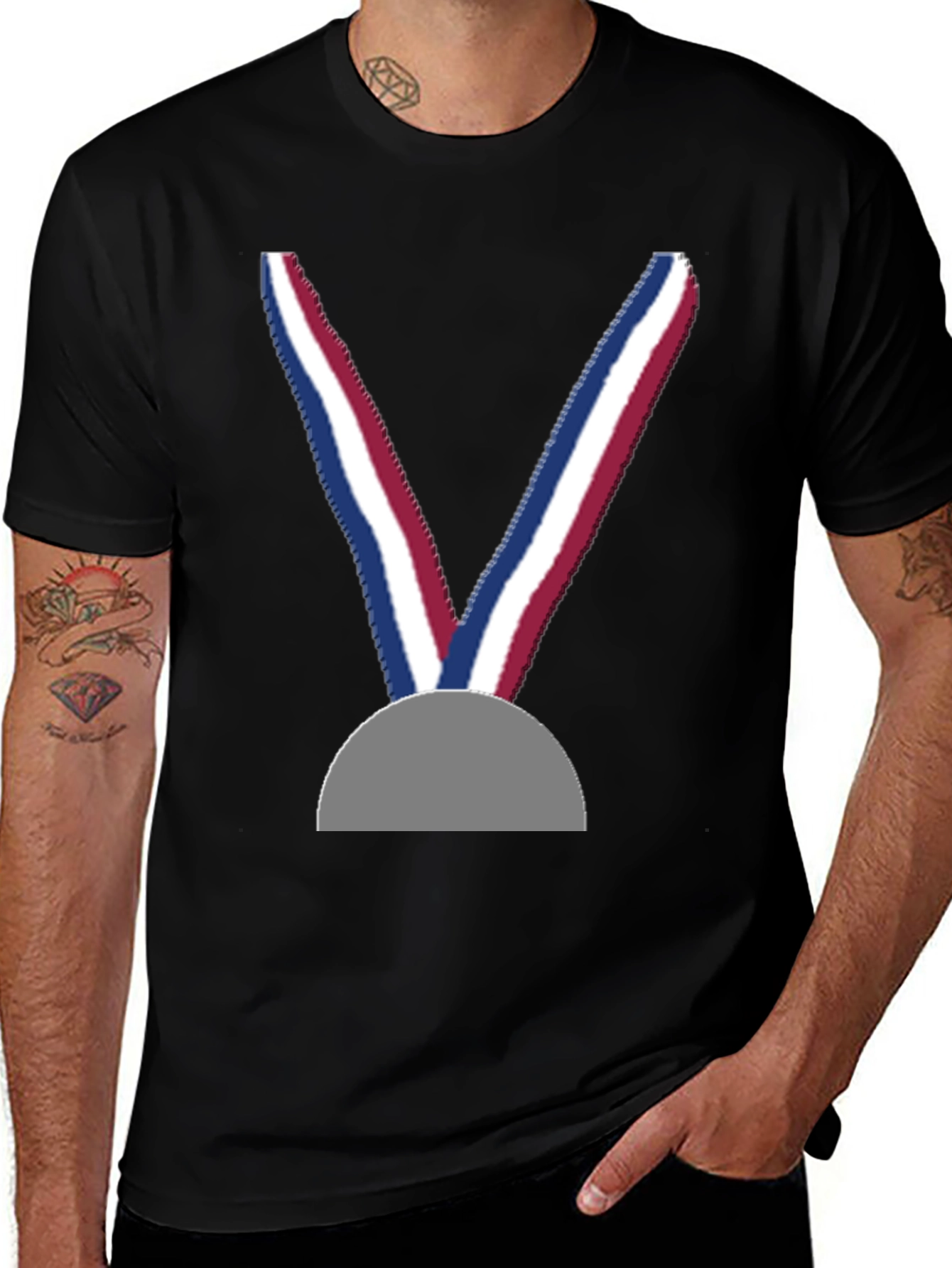 Variant 28 of Novelty T-Shirt with Medal Graphic