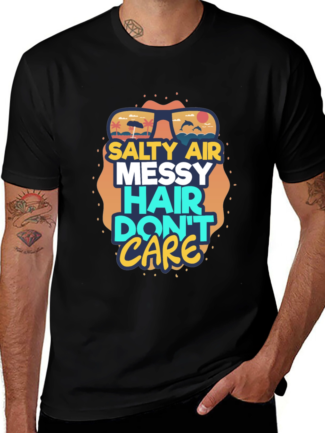 Variant 16 of Salty Air Messy Hair Graphic Tee