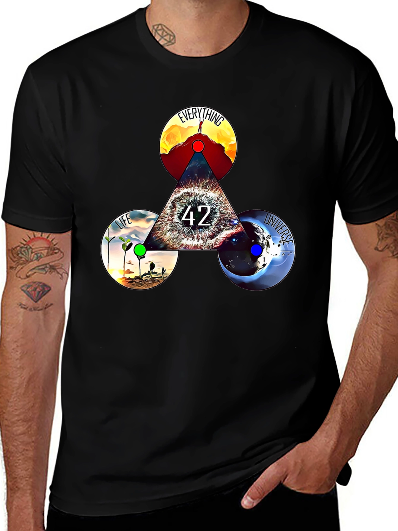 Variant 27 of Everything Life Universe T-Shirt - Answer to Life 42