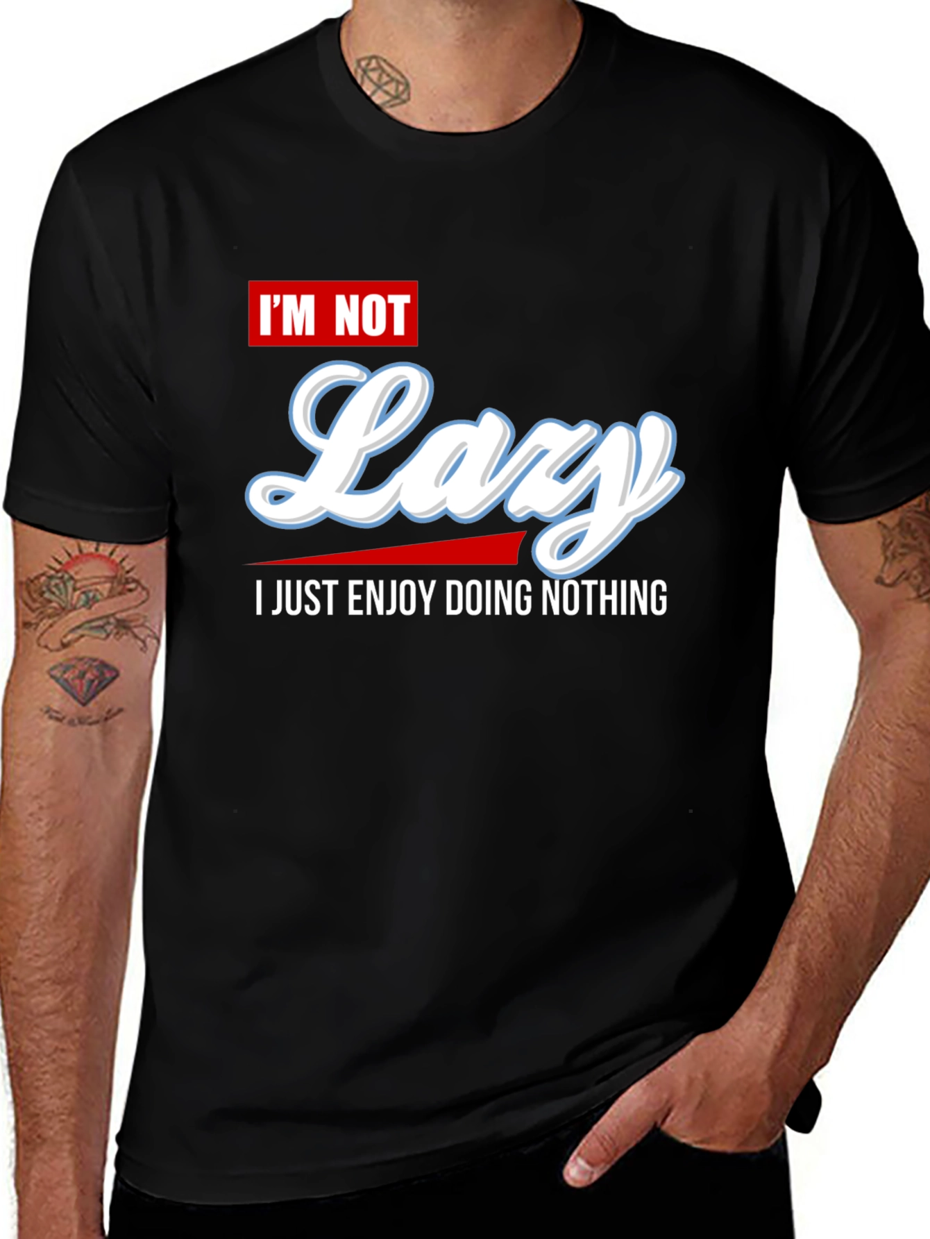 Variant 4 of I'm Not Lazy Graphic Tee - Enjoy Doing Nothing