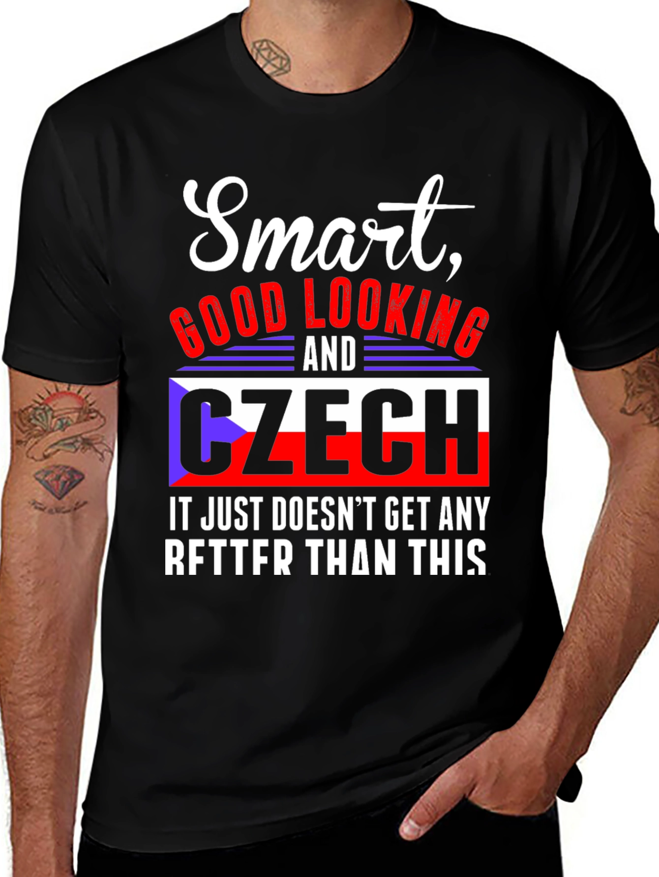 Variant 21 of Smart, Good Looking & Czech T-Shirt