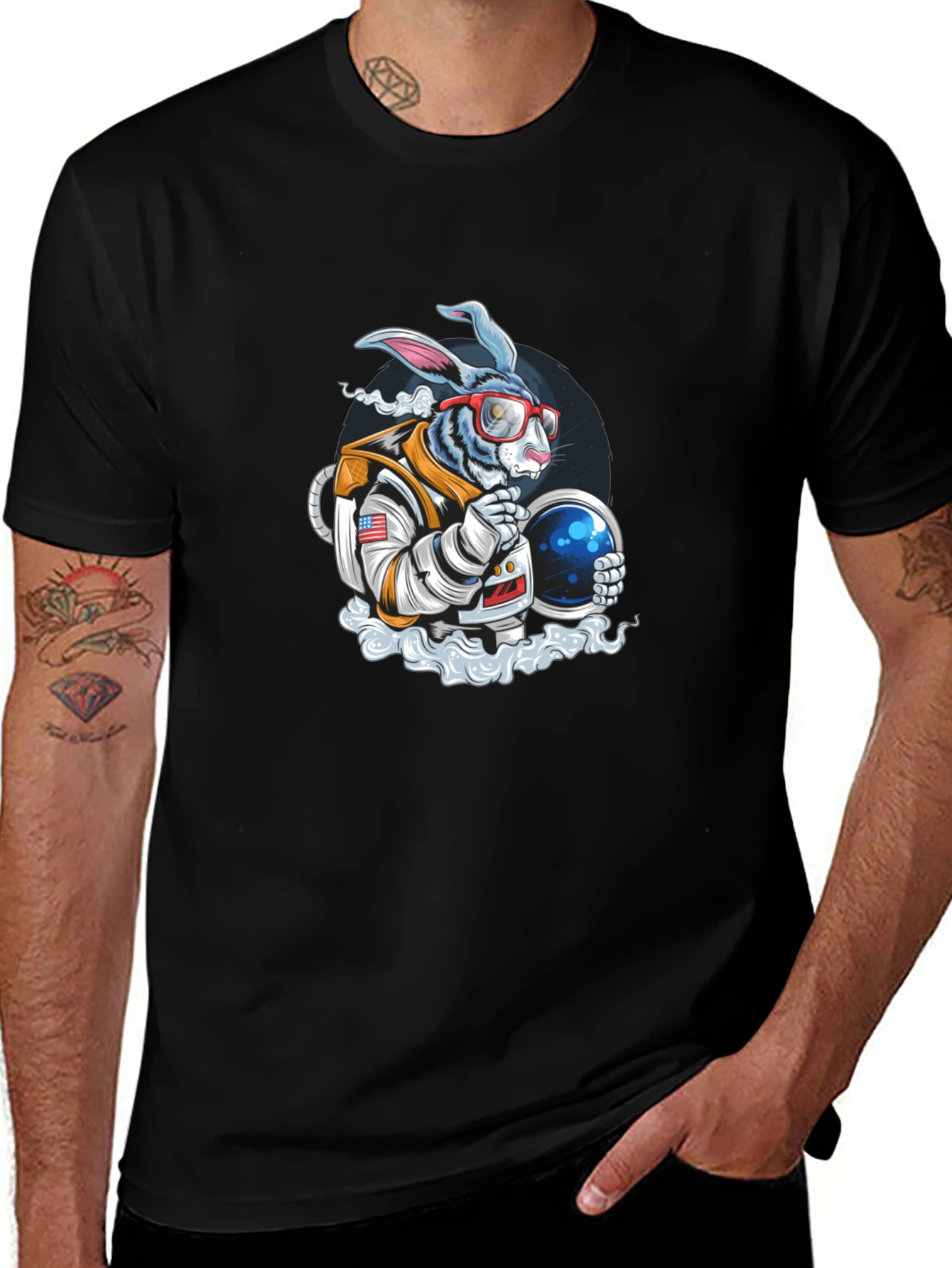 Variant 28 of Astronaut Rabbit Graphic T-Shirt