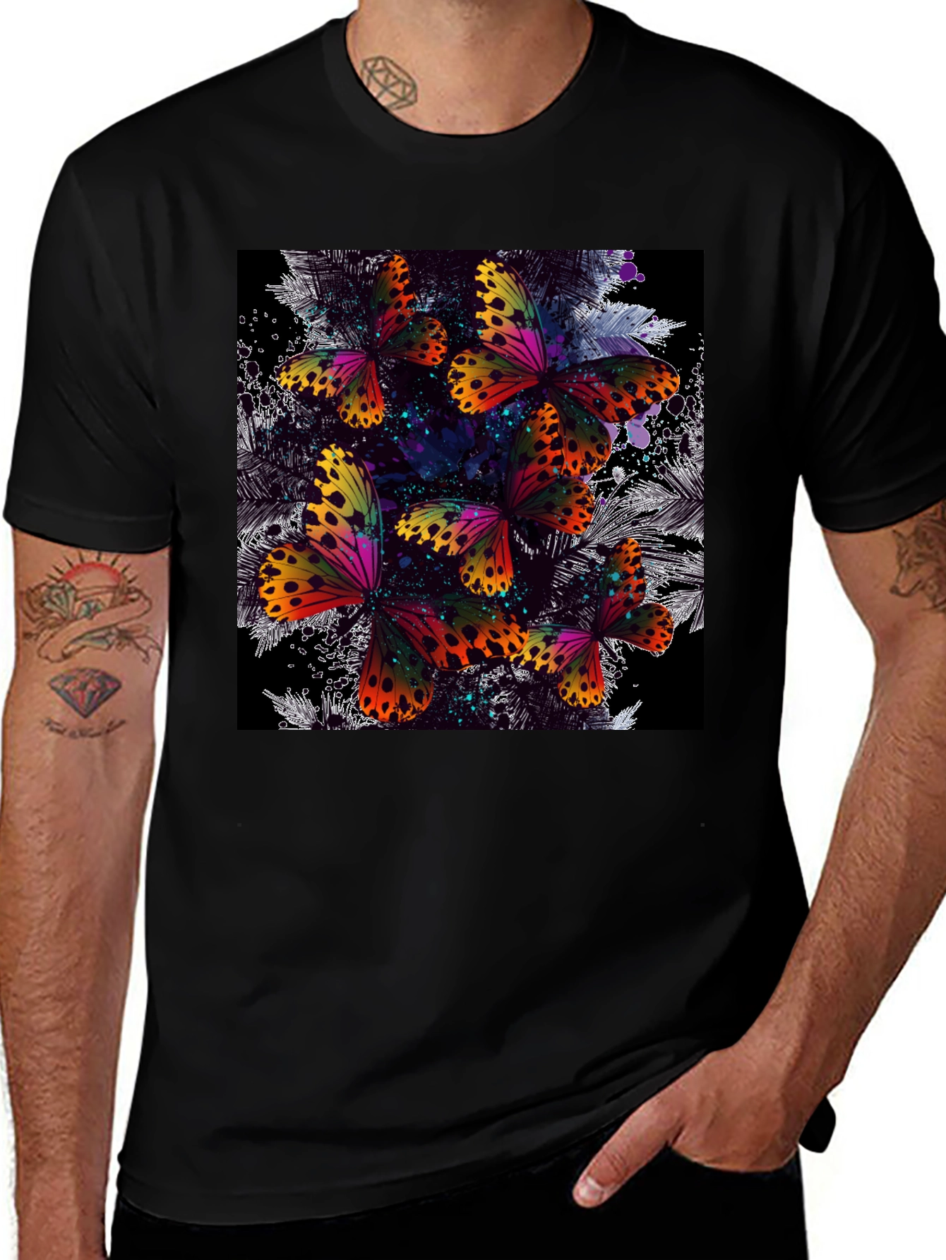 Variant 25 of Butterfly Print T-Shirt - Bold Graphic Tee