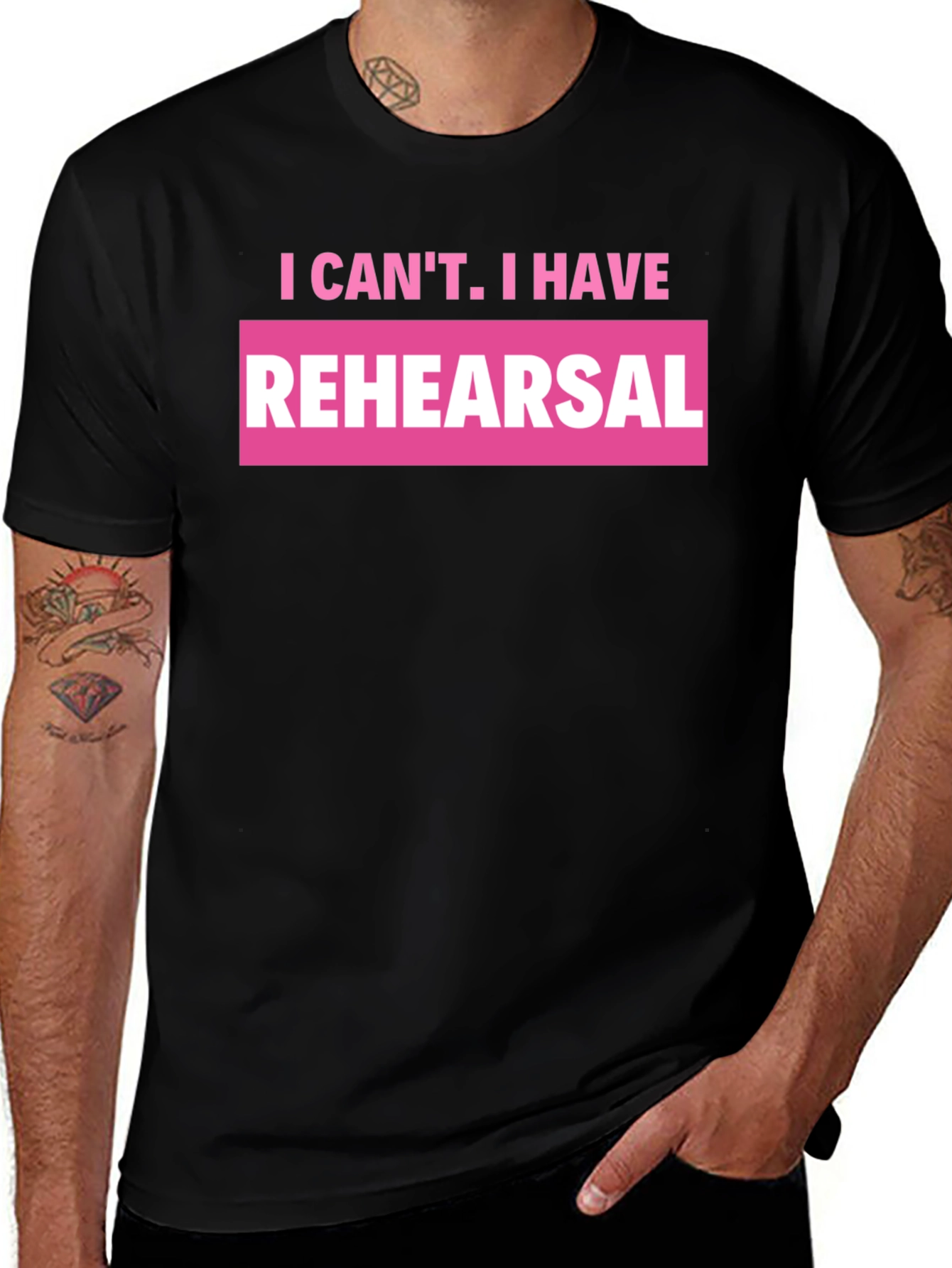 Rehearsal Graphic T-Shirt - Black Crew Neck Tee