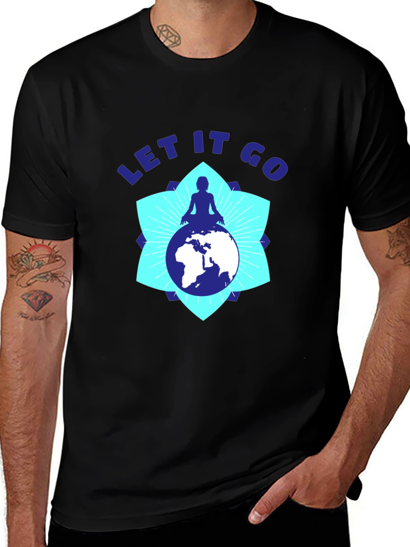 Let It Go Graphic Tee - Meditating on World Peace T-Shirt