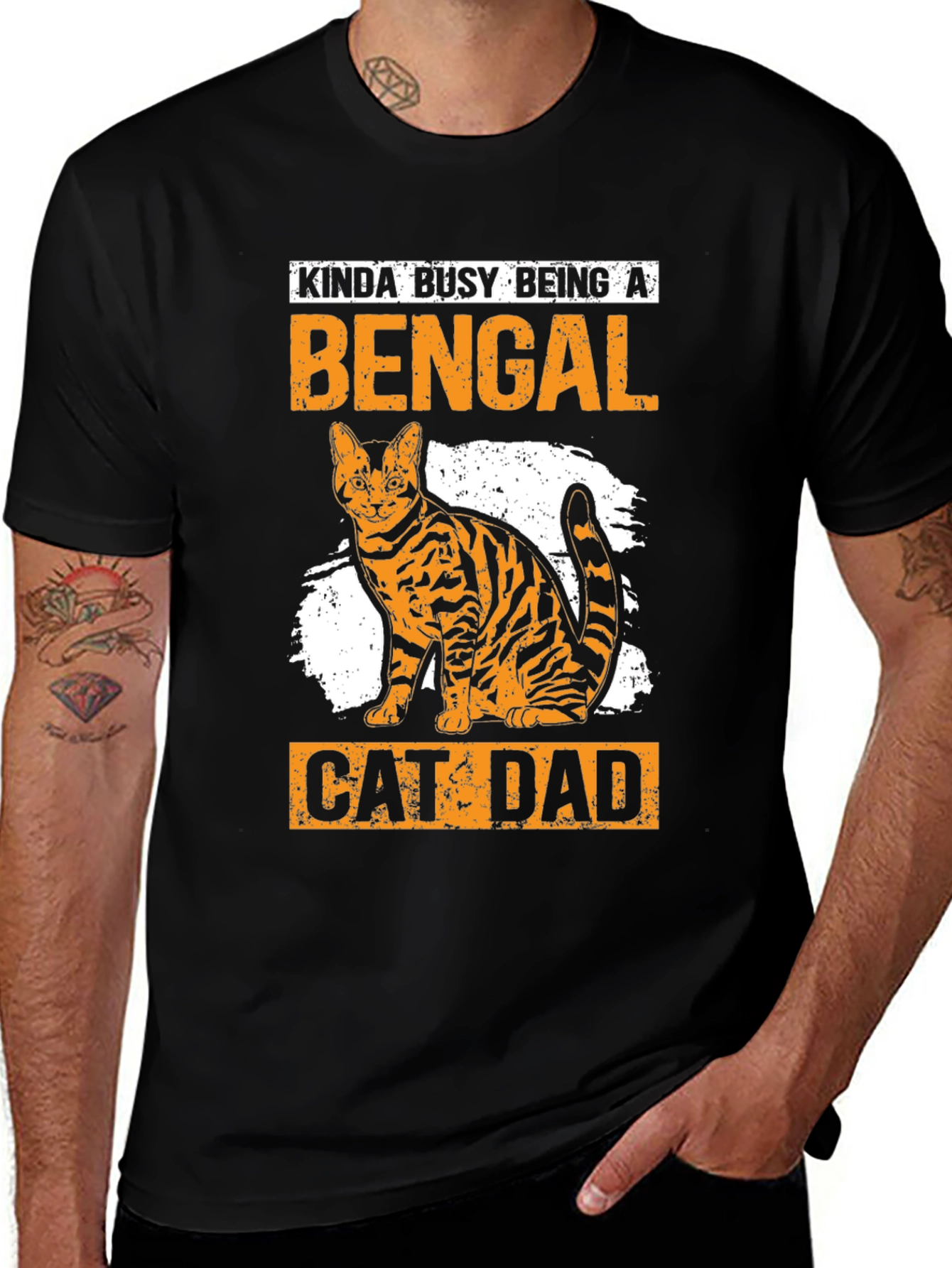 Variant 30 of Bengal Cat Dad T-Shirt - Funny Cat Lover Tee