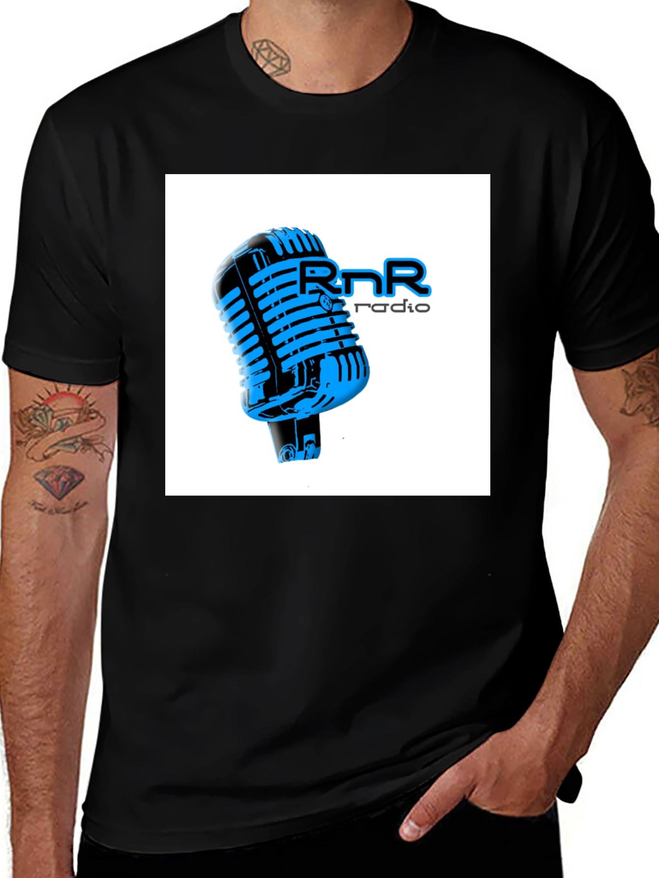 Variant 15 of RnR Radio Black Graphic T-Shirt