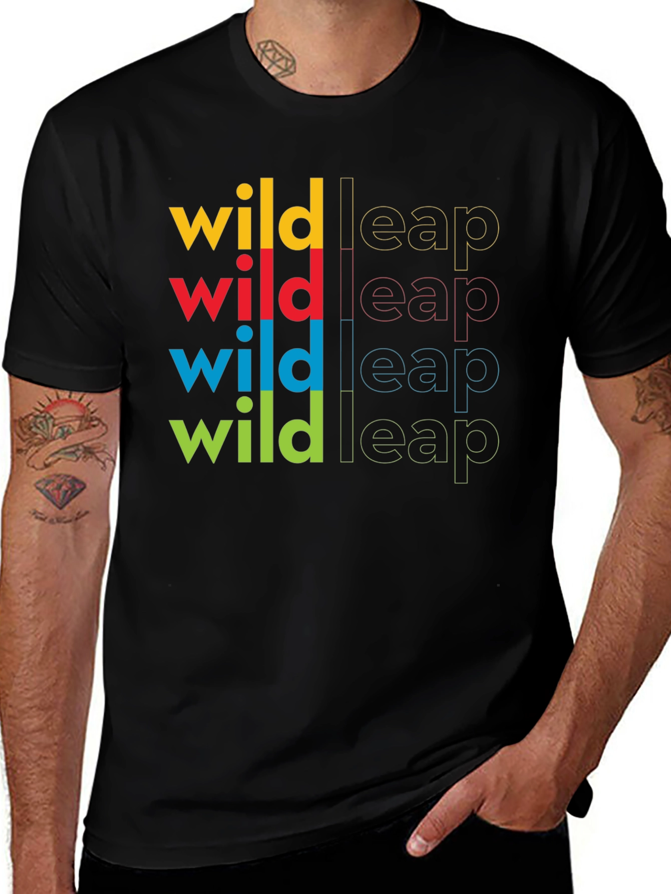Variant 27 of Wild Leap Graphic Tee - Stylish and Trendy
