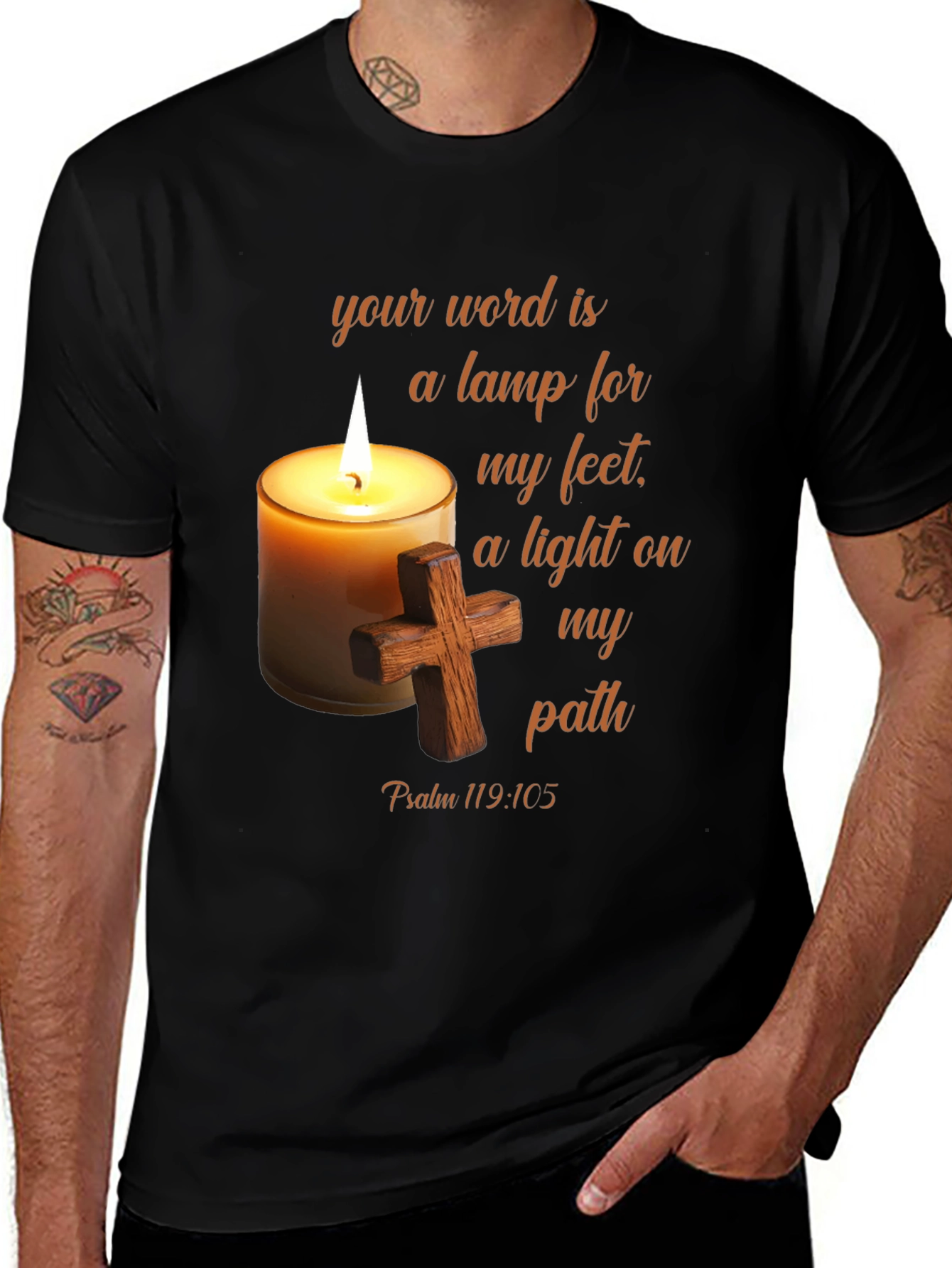 Faith Inspired T-Shirt - Psalm 119:105