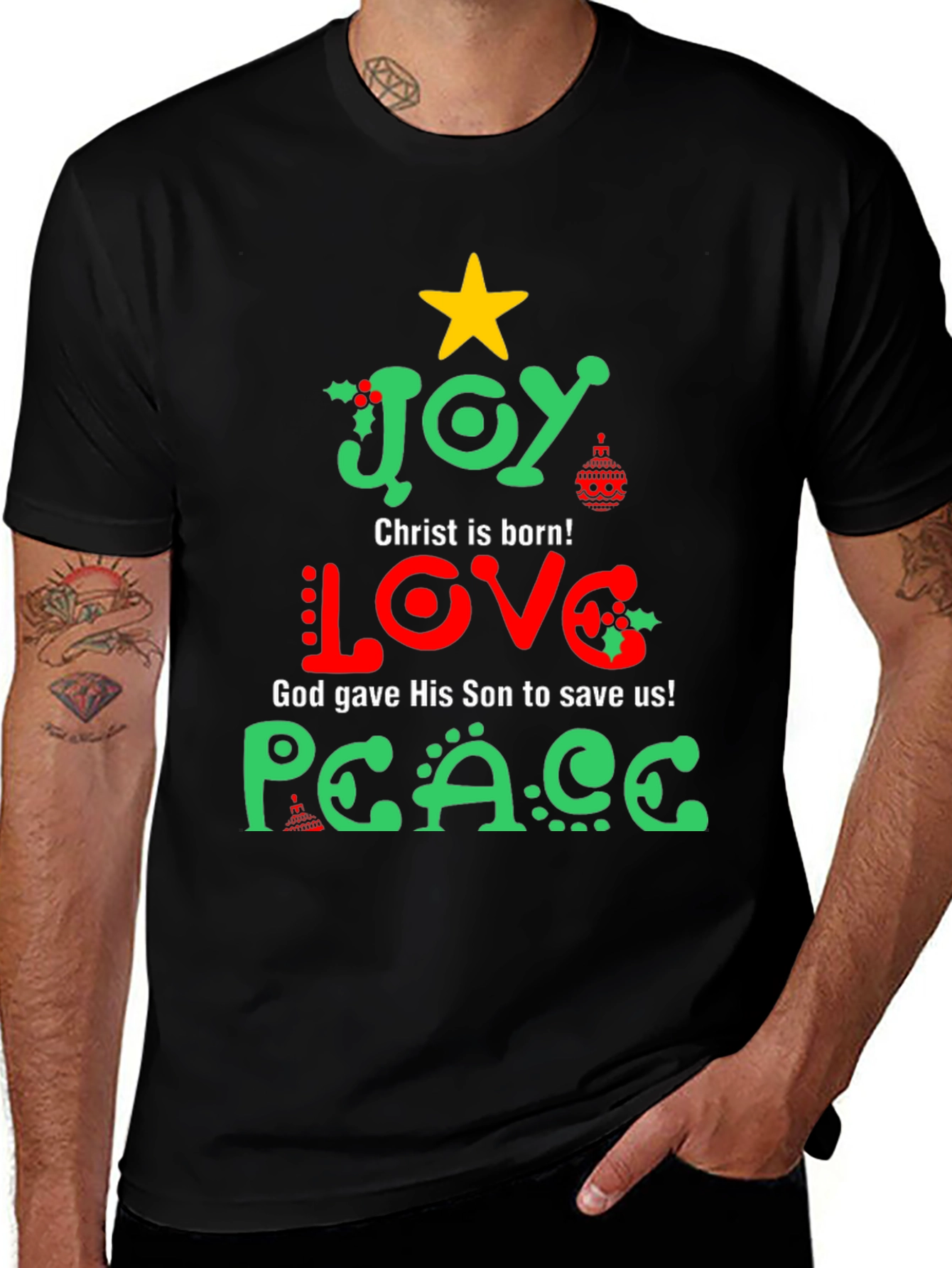 Joy Love Peace Christmas T-Shirt