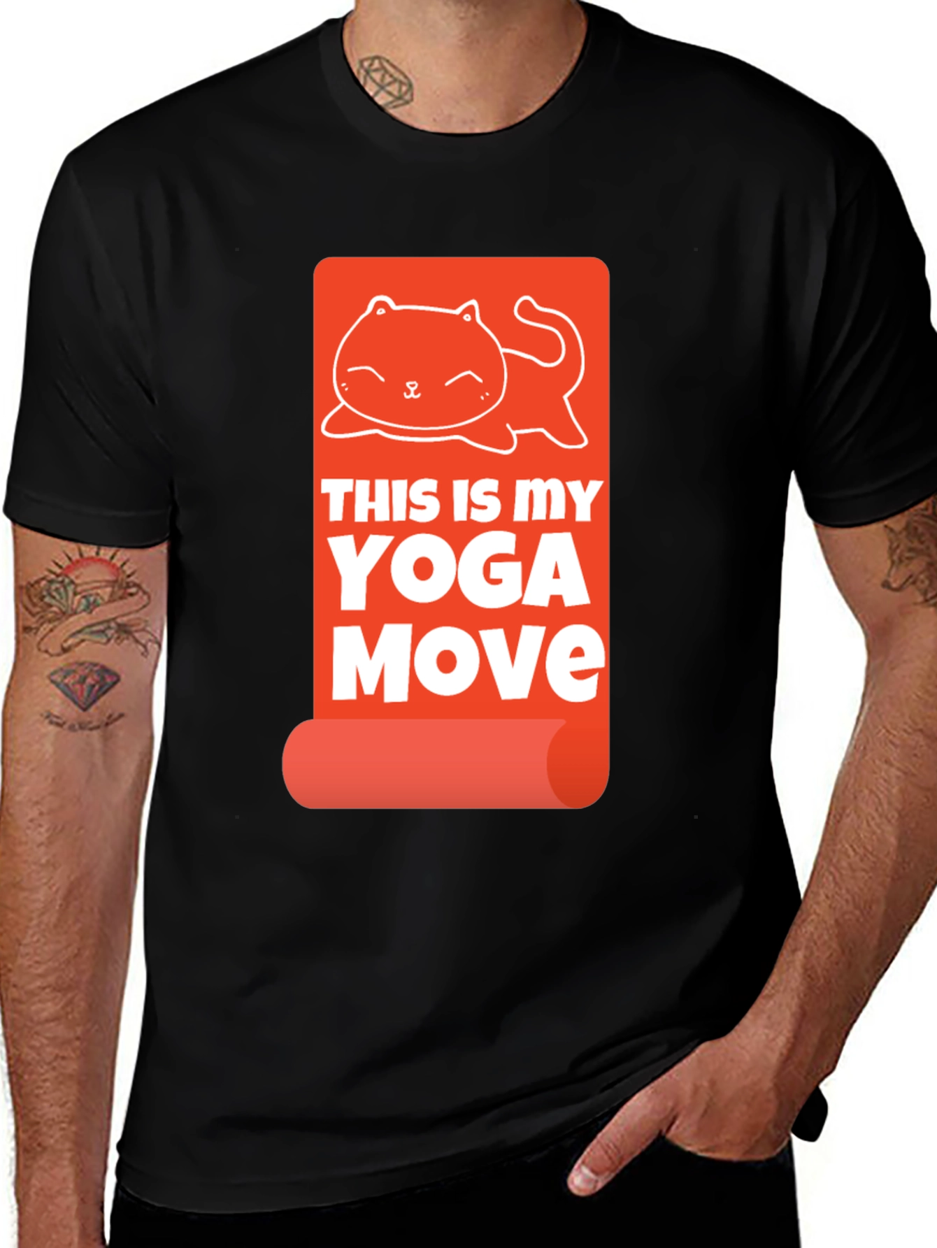 Variant 24 of Yoga Cat Graphic Tee - This Is My Yoga Move