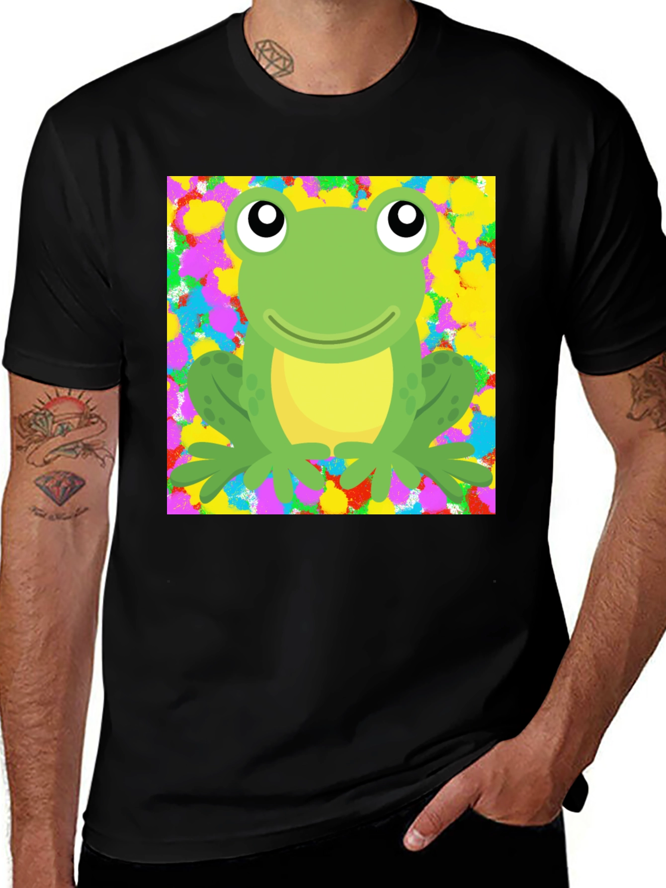 Variant 20 of Frog Graphic T-Shirt - Fun Colorful Design