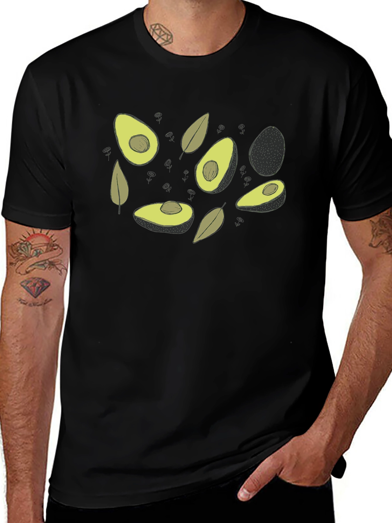 Variant 26 of Avocado Graphic Tee - Trendy Fruit Design Shirt