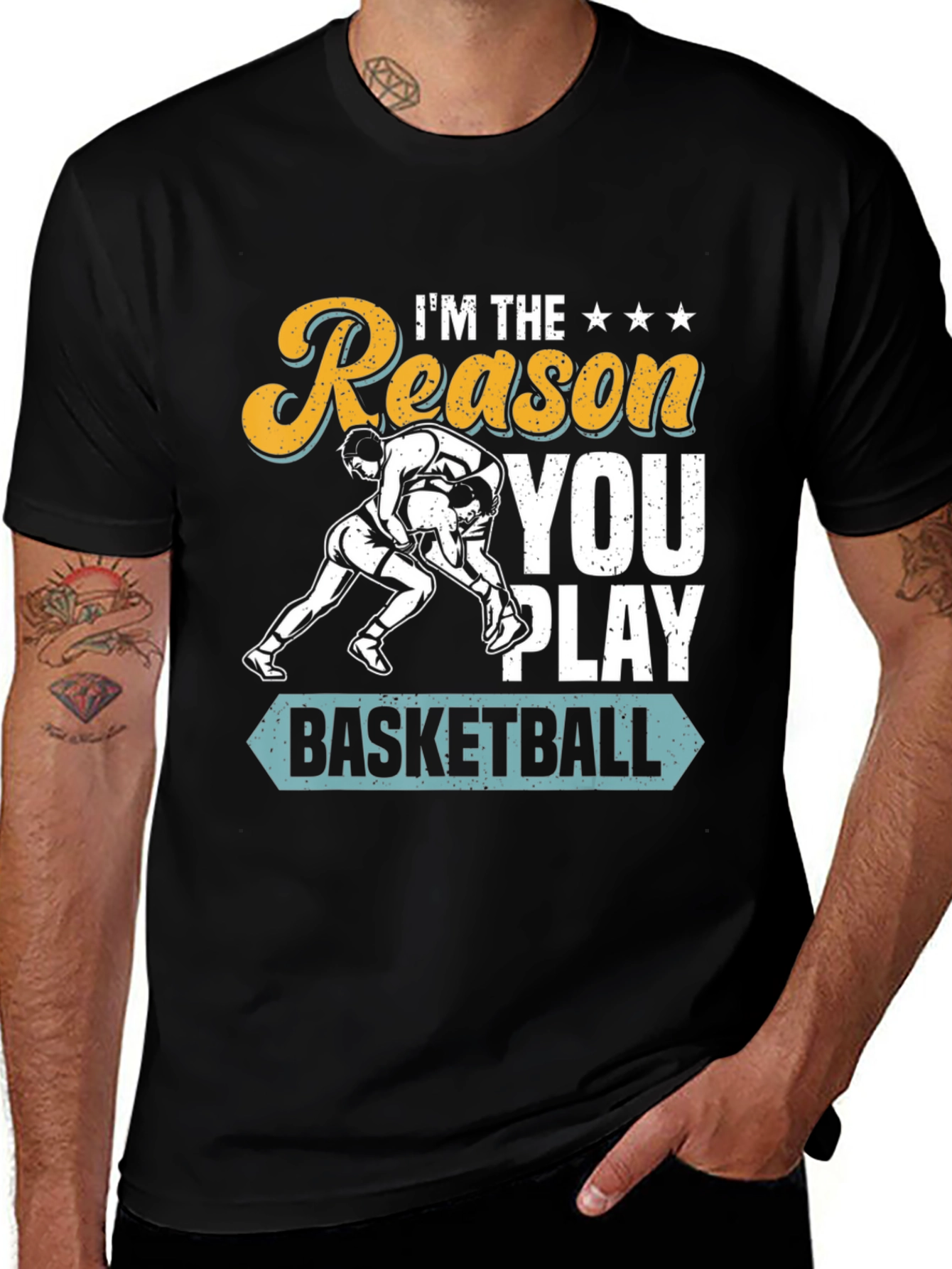 Variant 27 of Wrestling T-Shirt: The Reason You Play Basketball Tee
