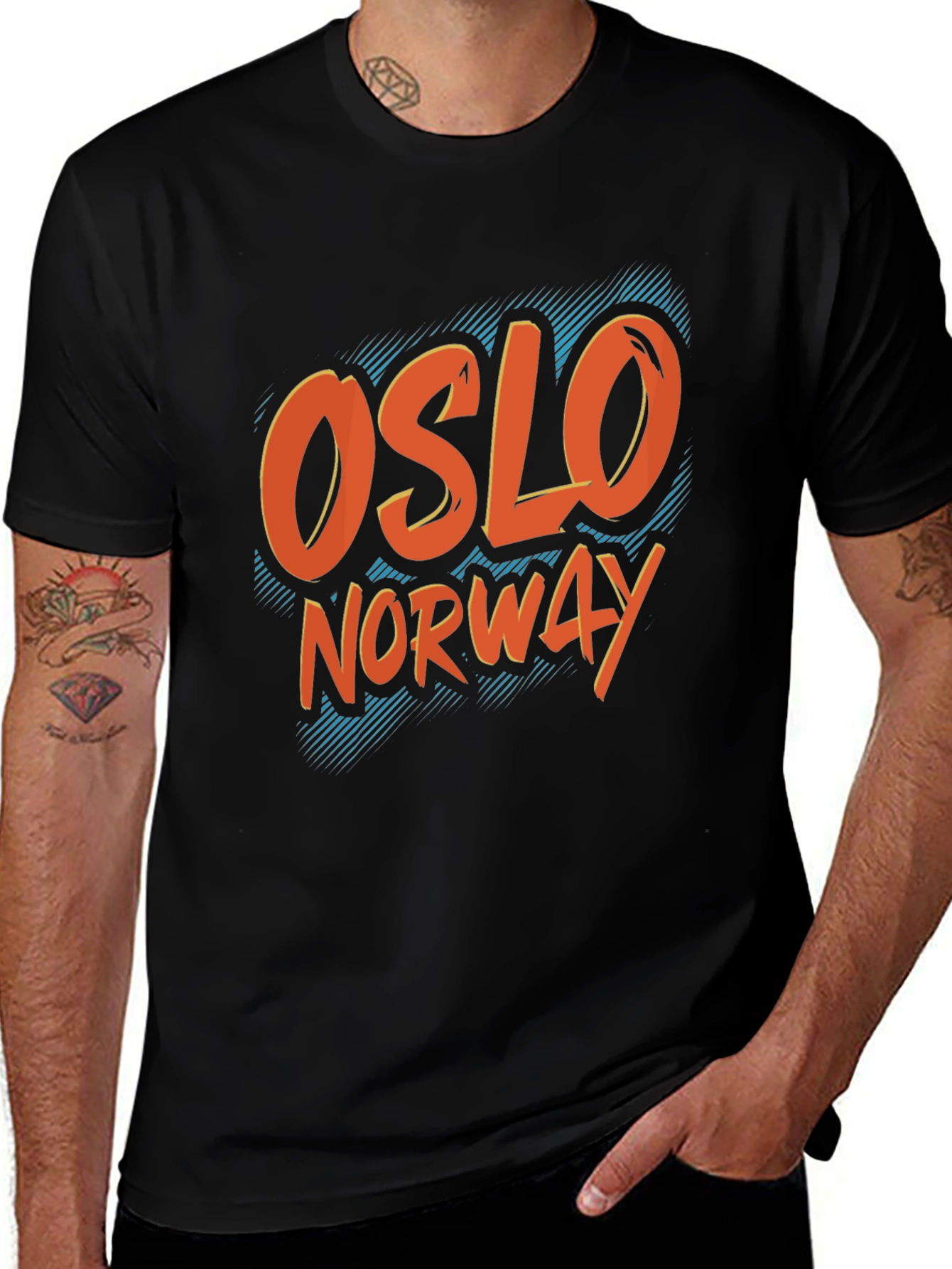 Oslo Norway Graphic Tee -  Retro Style City T-Shirt