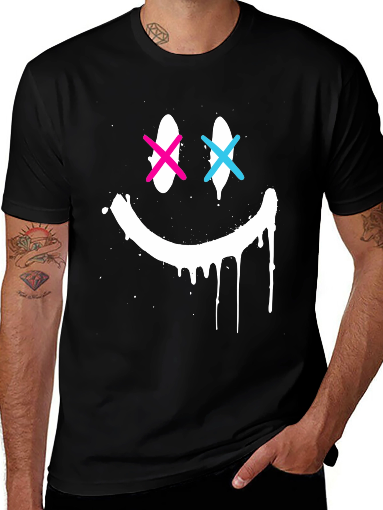 Variant 2 of Smiley Face Drip Graphic Tee