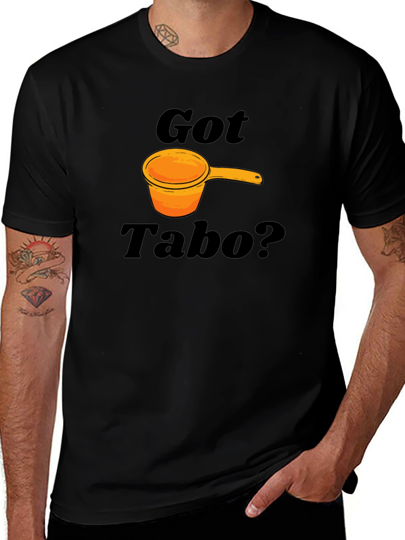 Got Tabo? Funny Filipino Water Dipper Black T-Shirt