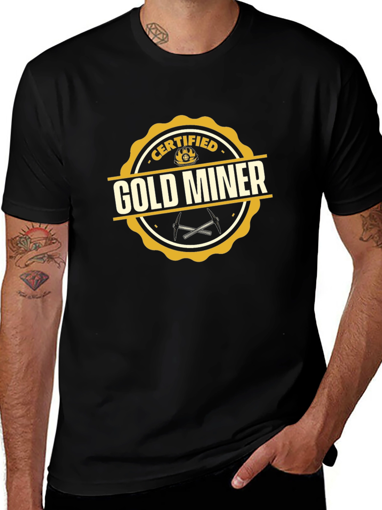 Certified Gold Miner T-Shirt - Novelty Graphic Tee