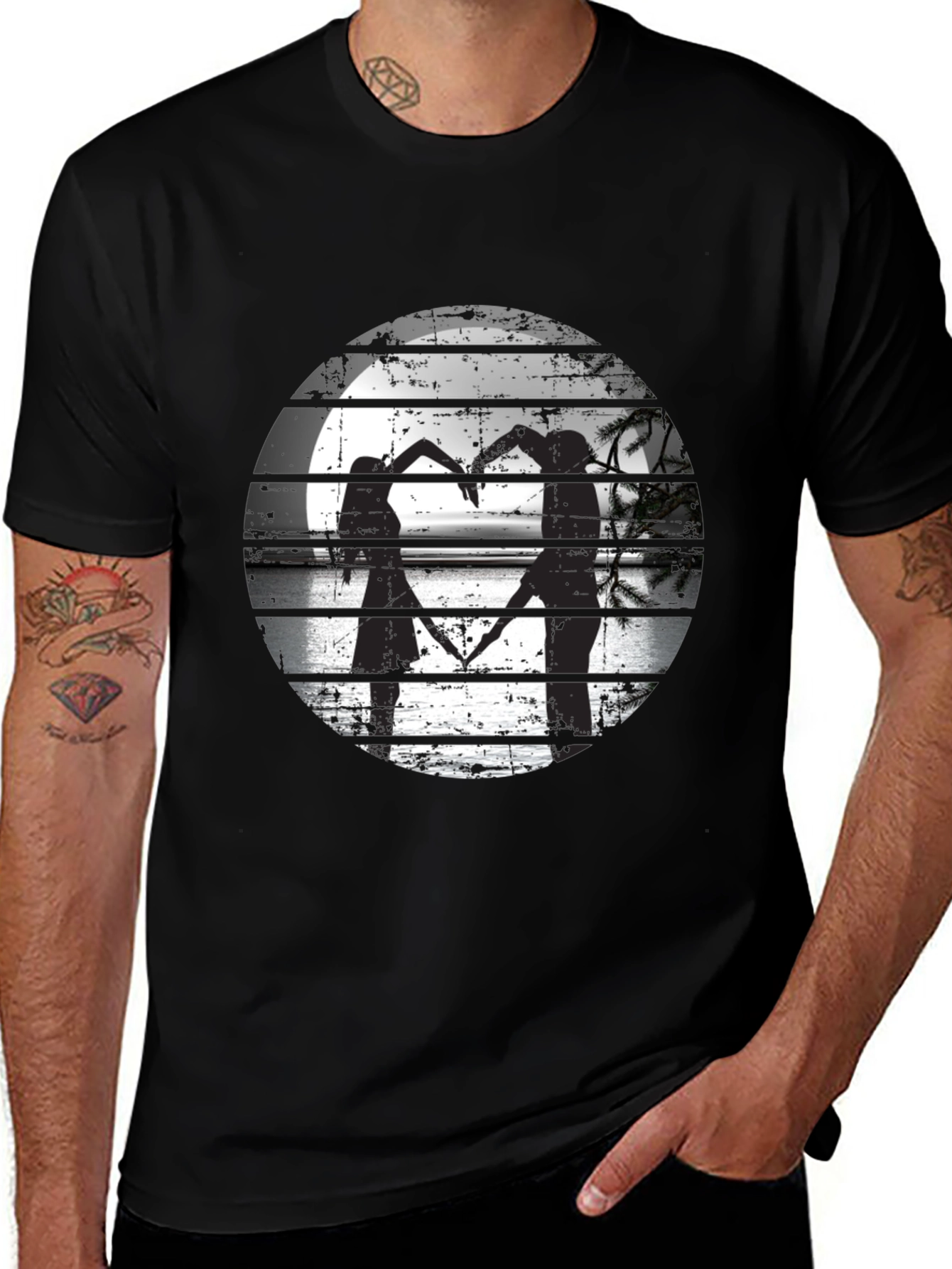 Variant 17 of Romantic Heart Silhouette T-Shirt