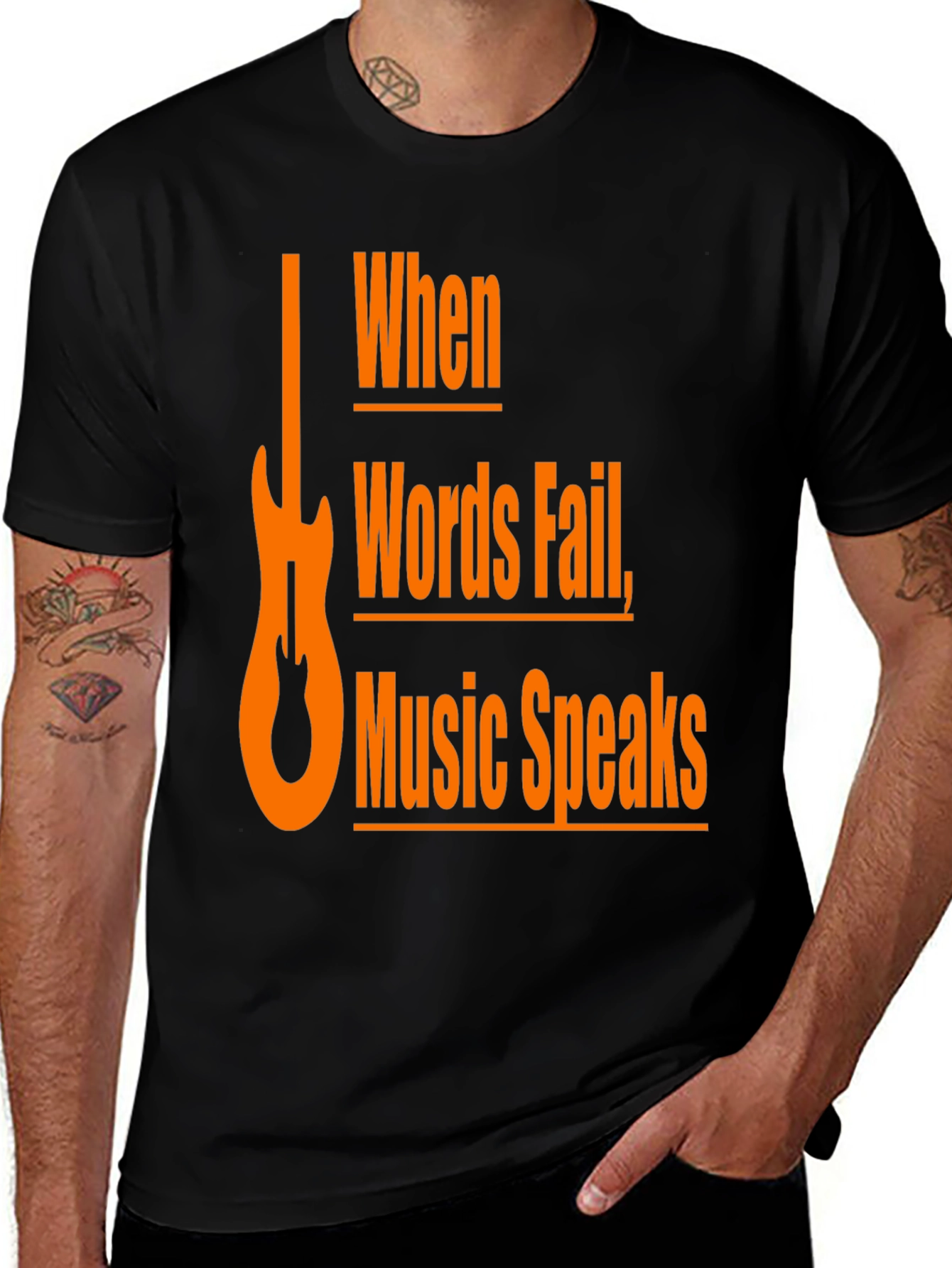 Variant 9 of Music Speaks Graphic T-Shirt