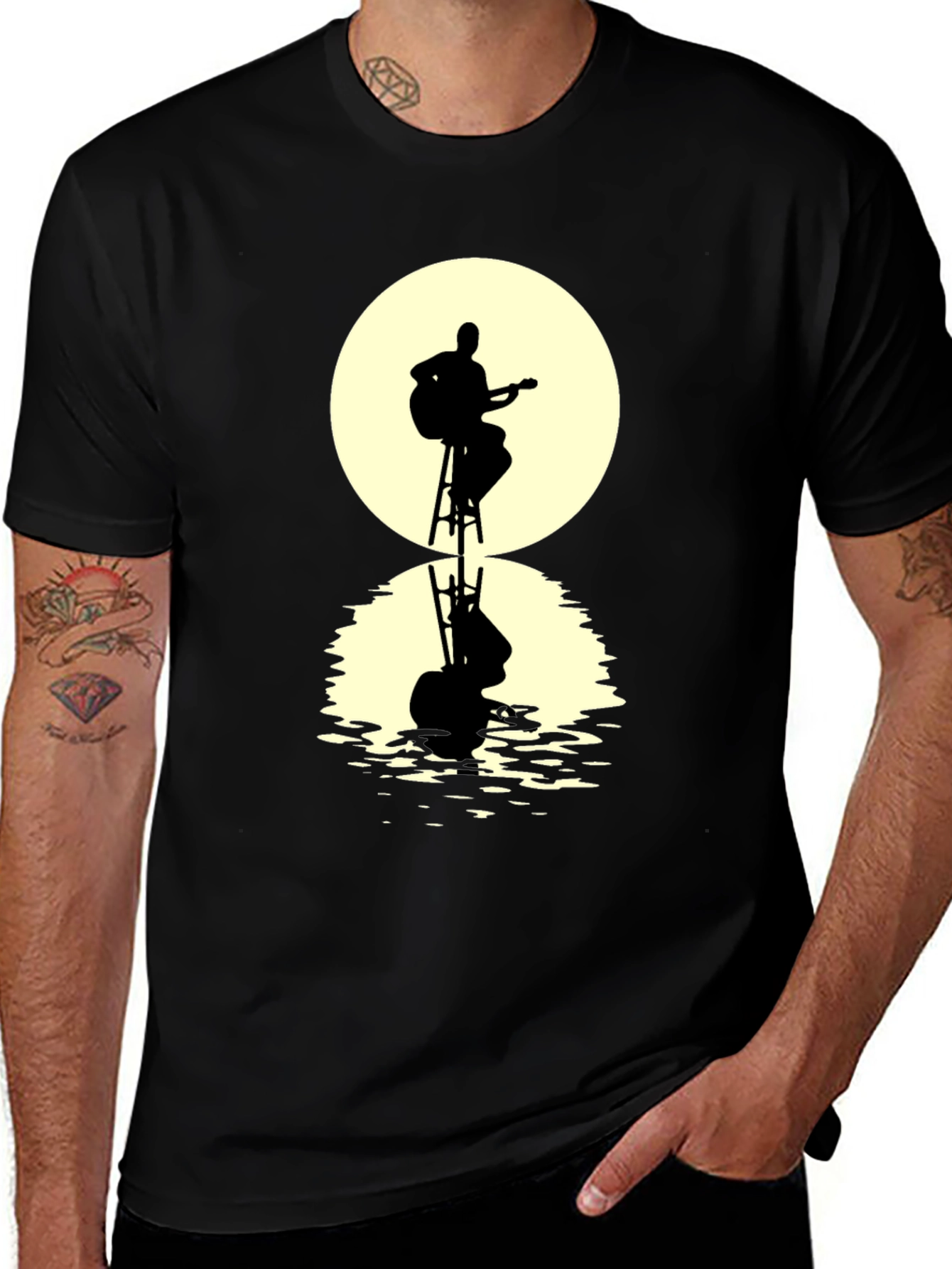Variant 14 of Moonlit Guitarist T-Shirt