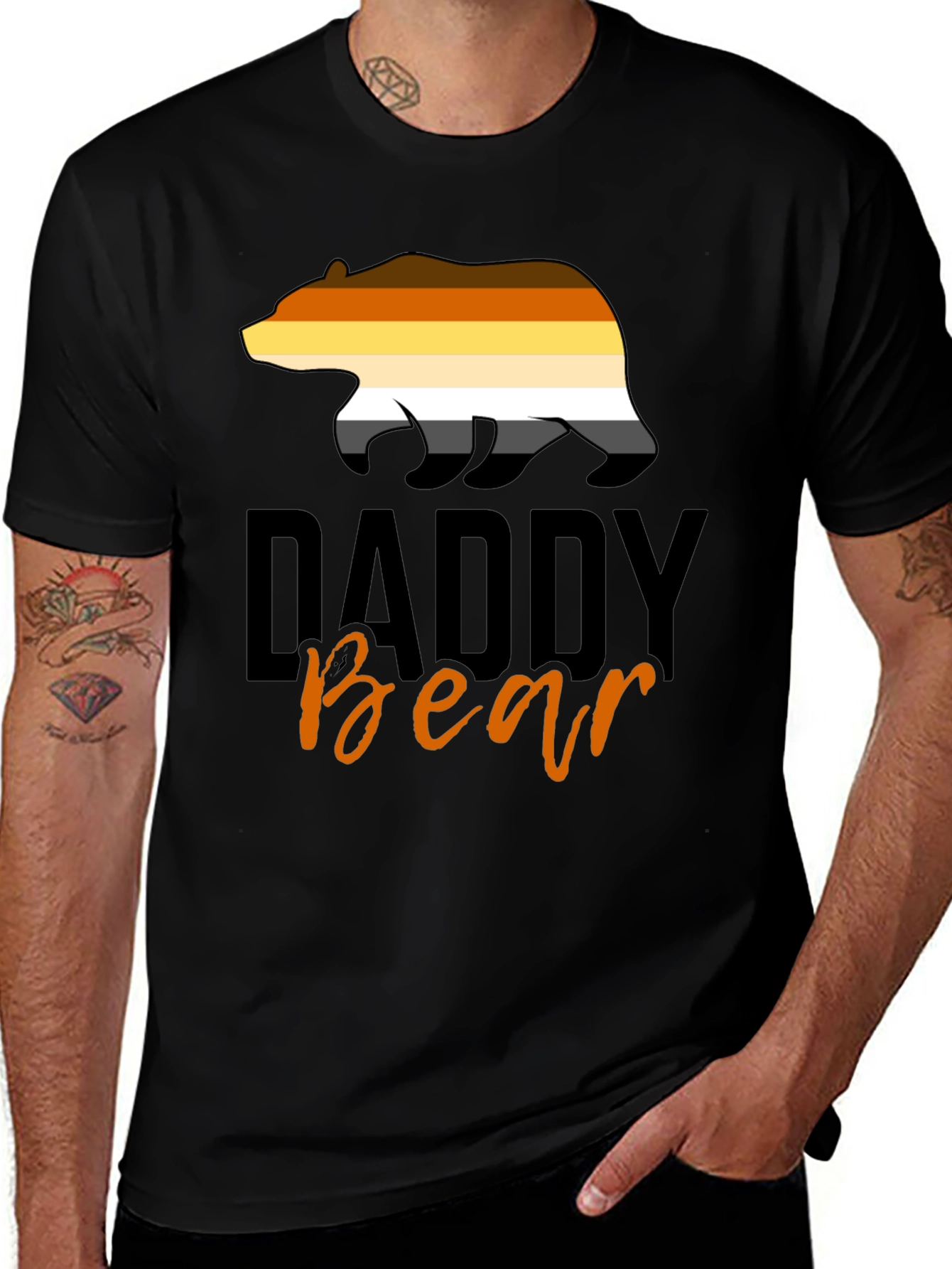 Variant 7 of Daddy Bear Pride T-Shirt - Black Tee