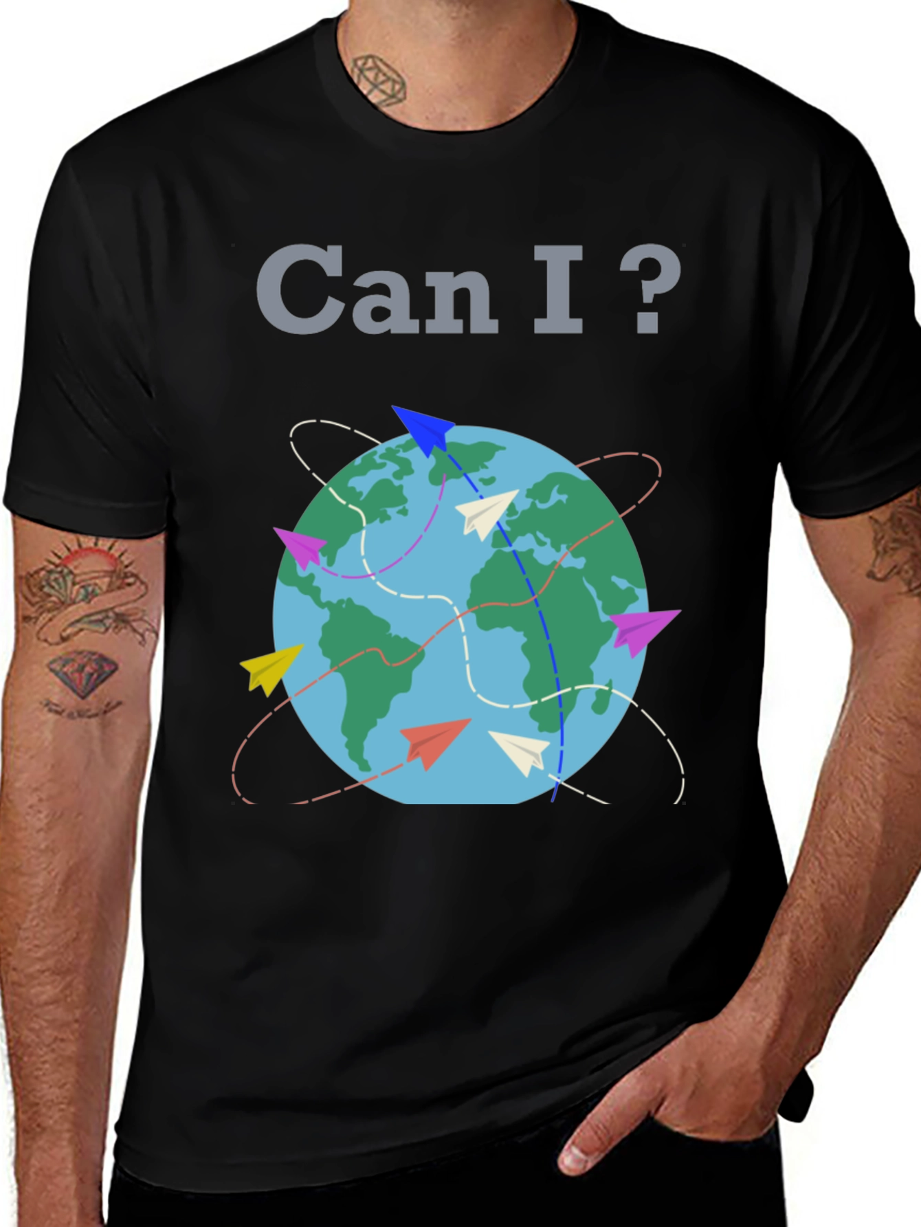 Can I? Travel Globe T-Shirt