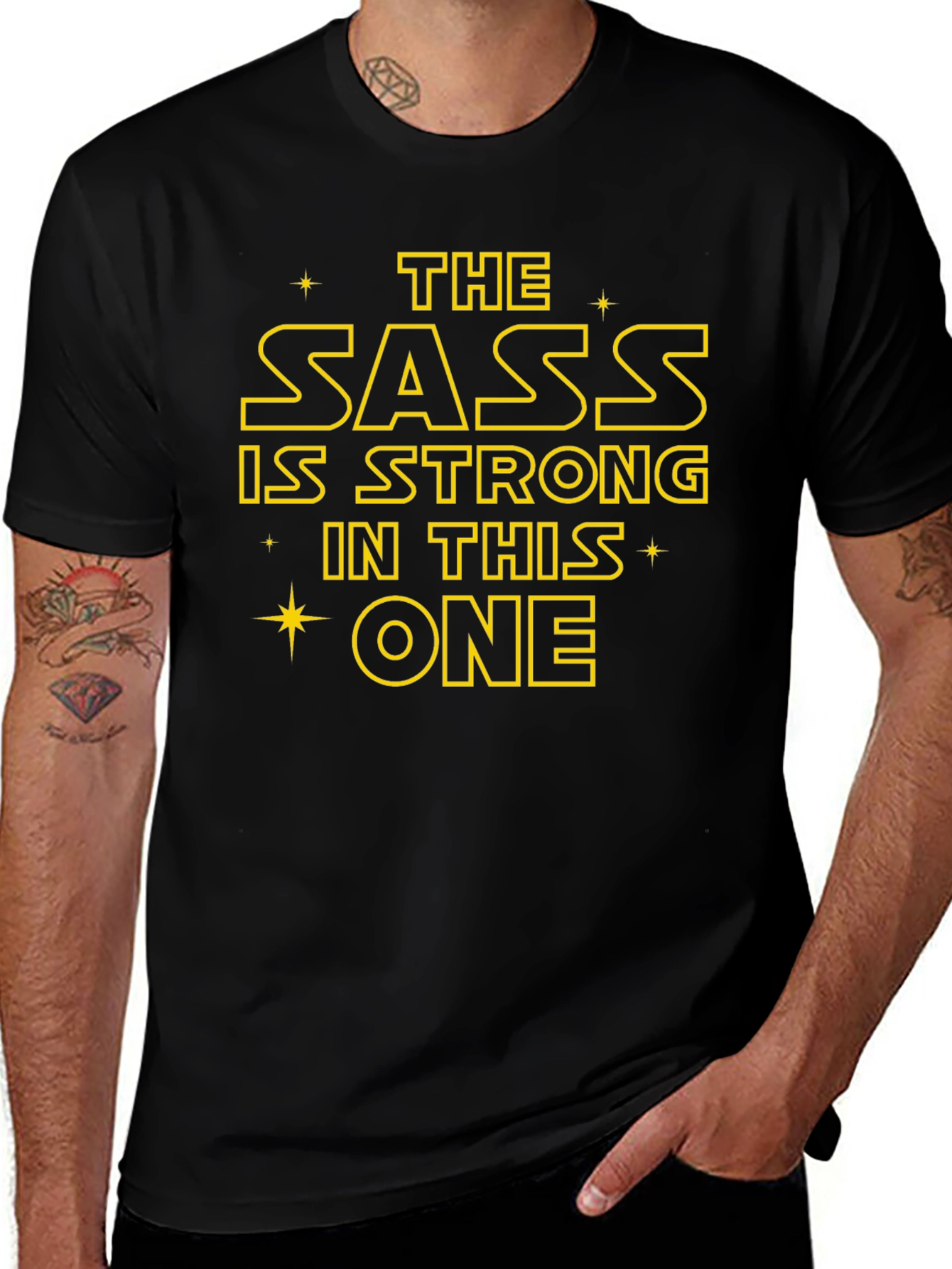 The Sass is Strong T-Shirt - Black Cotton Blend Tee