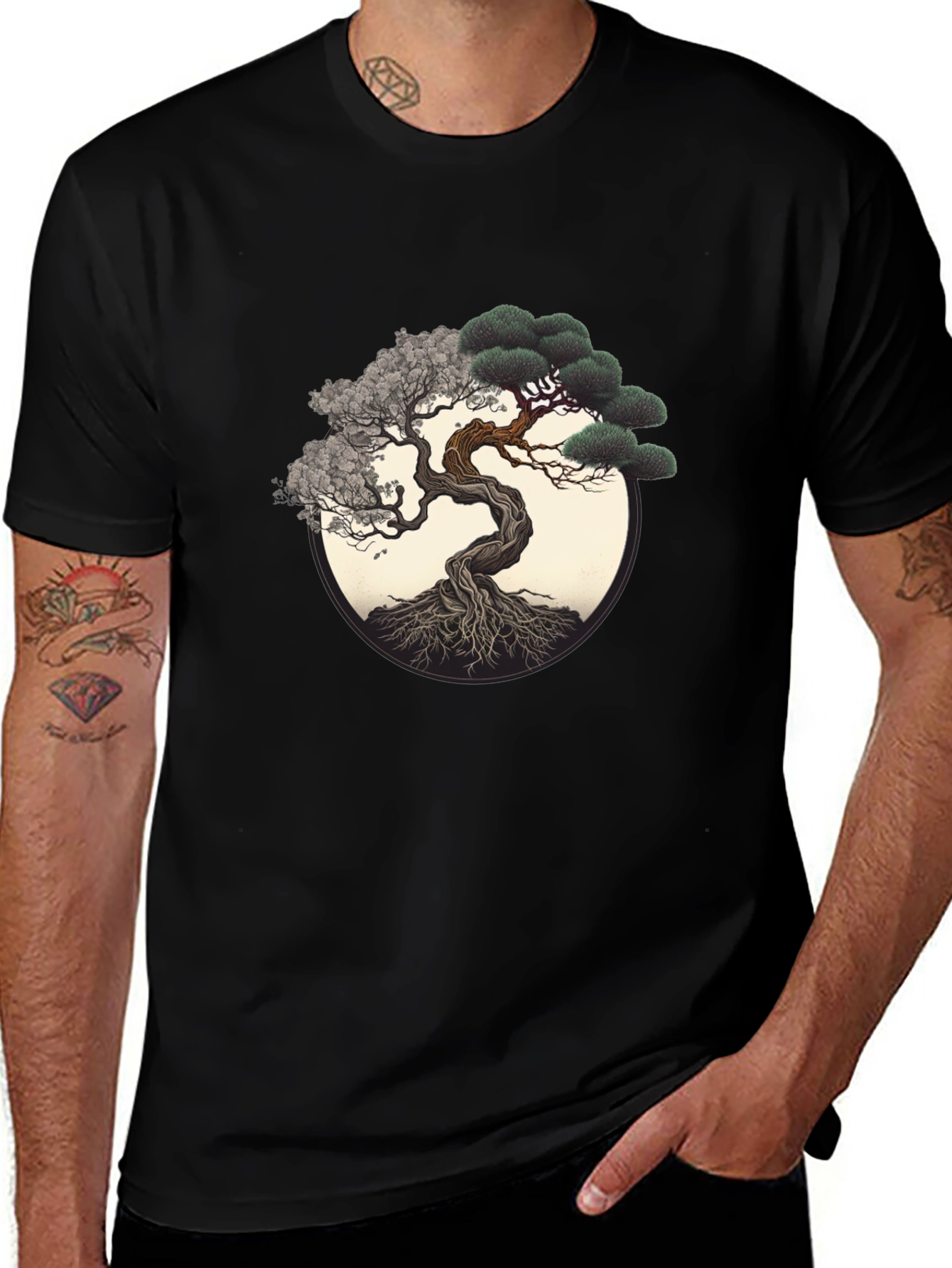 Variant 21 of Bonsai Tree Graphic Tee - Unique Design