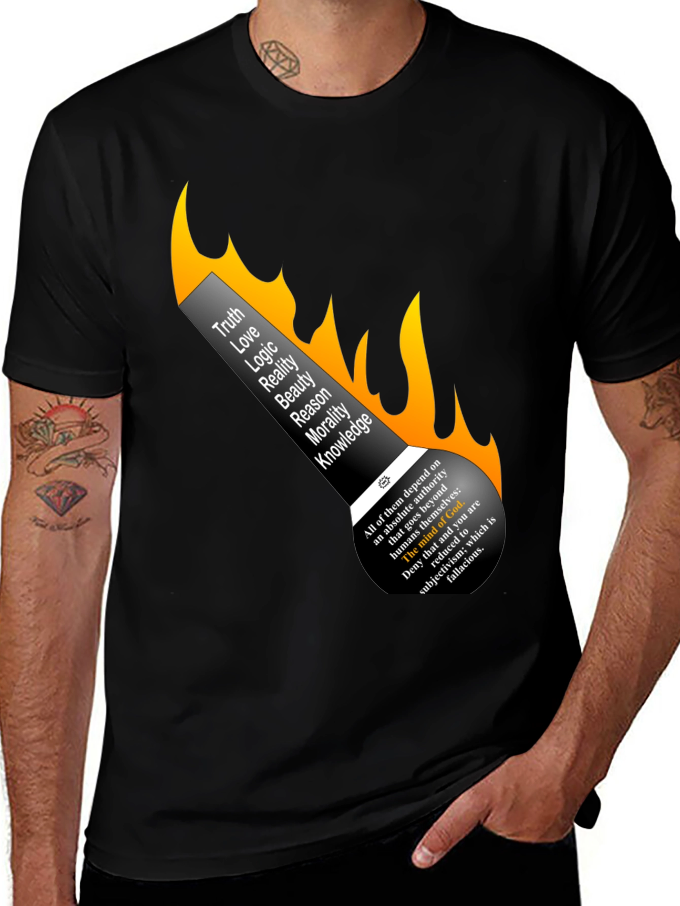 Variant 18 of Truth, Love, Logic T-Shirt - Knowledge & Reason Design