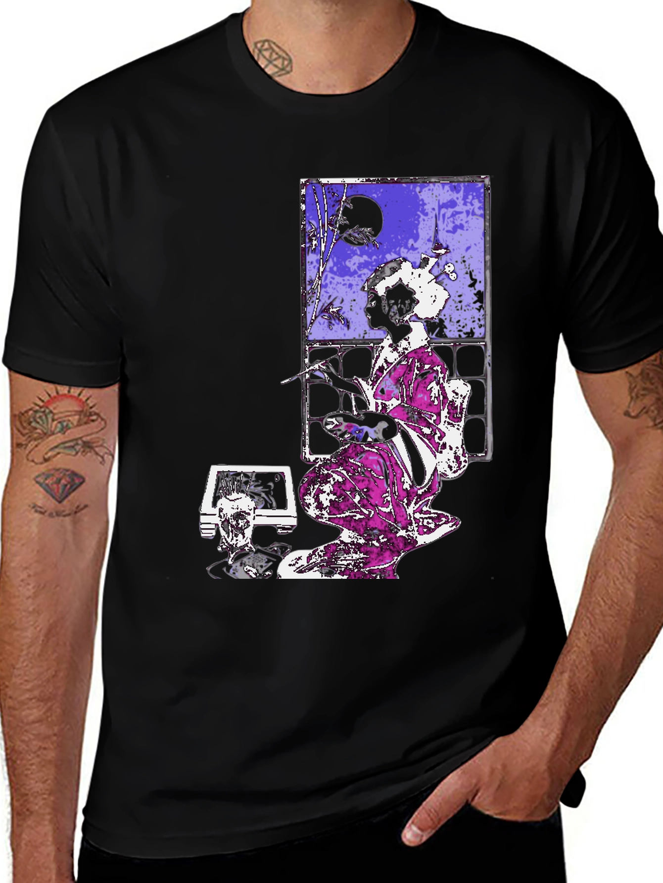 Variant 23 of Geisha in the Machine T-Shirt