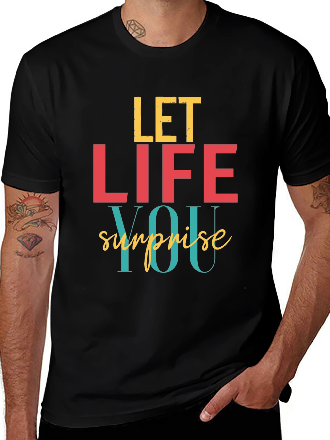 Let Life Surprise You Graphic Tee - Trendy Casual Shirt